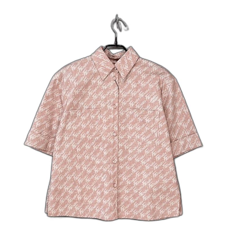Fendi Logo Print Short Sleeve Shirt