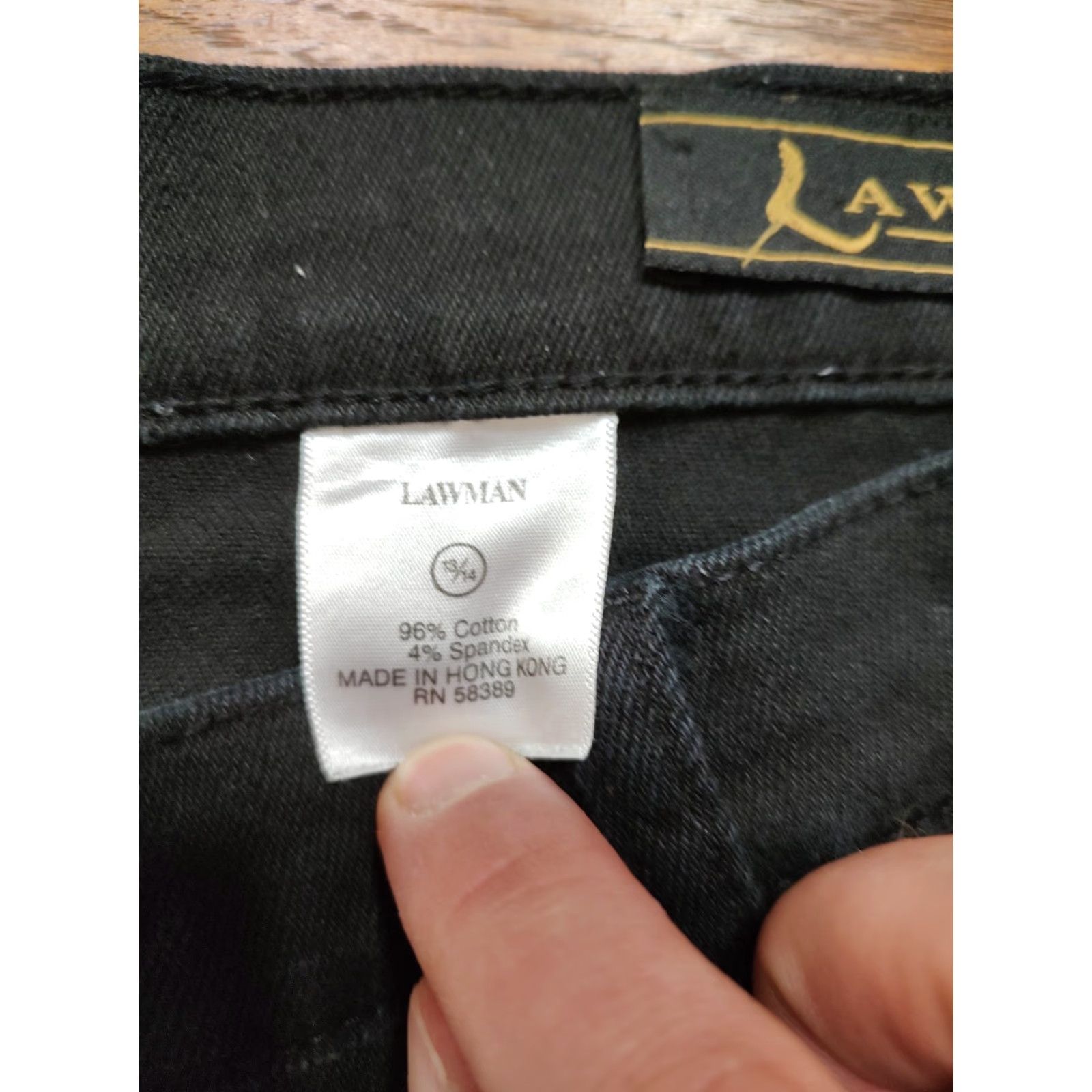 Vintage VINTAGE Lawman Bootcut Jeans Western High Waisted Womens Black 32 Inseam 32 Tag 13/14 Jeans Slimming 5-Pocket Cowboy 90s 80s Western Womens Size 36" / US 14 / IT 50 - 6 Thumbnail