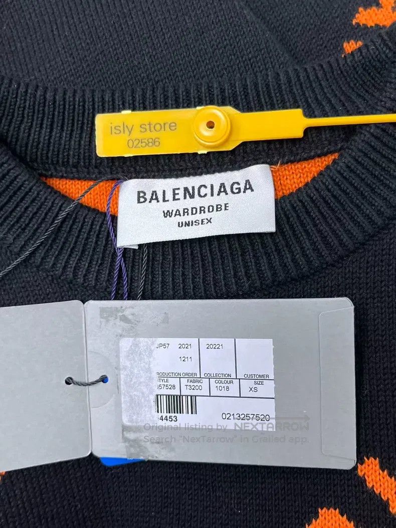 Balenciaga Balenciaga Full Print Logo Round Neck Long Sleeve Pullover Size XS / US 0-2 / IT 36-38 - 4 Thumbnail