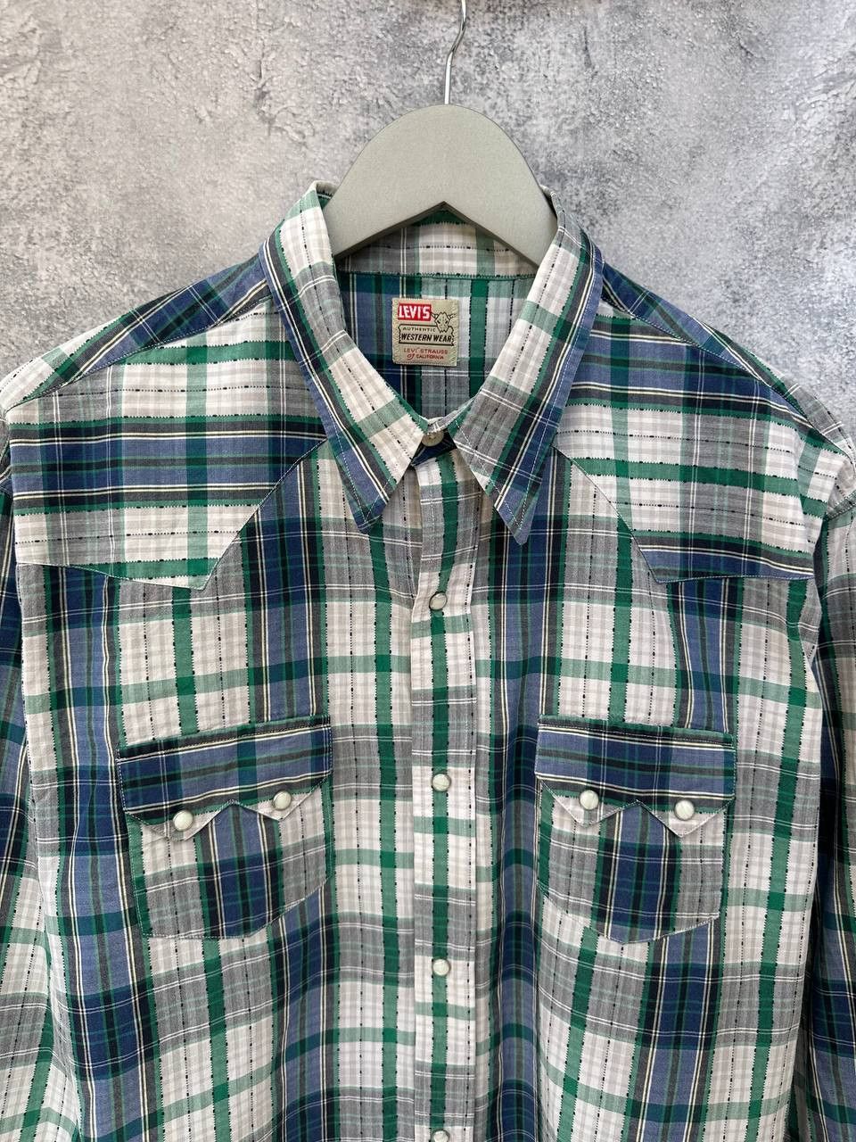 Levi's × Vintage Super Rare 1950s Vintage LEVI’S Long Sleeve Shirt Plaid Size US XL / EU 56 / 4 - 5 Thumbnail