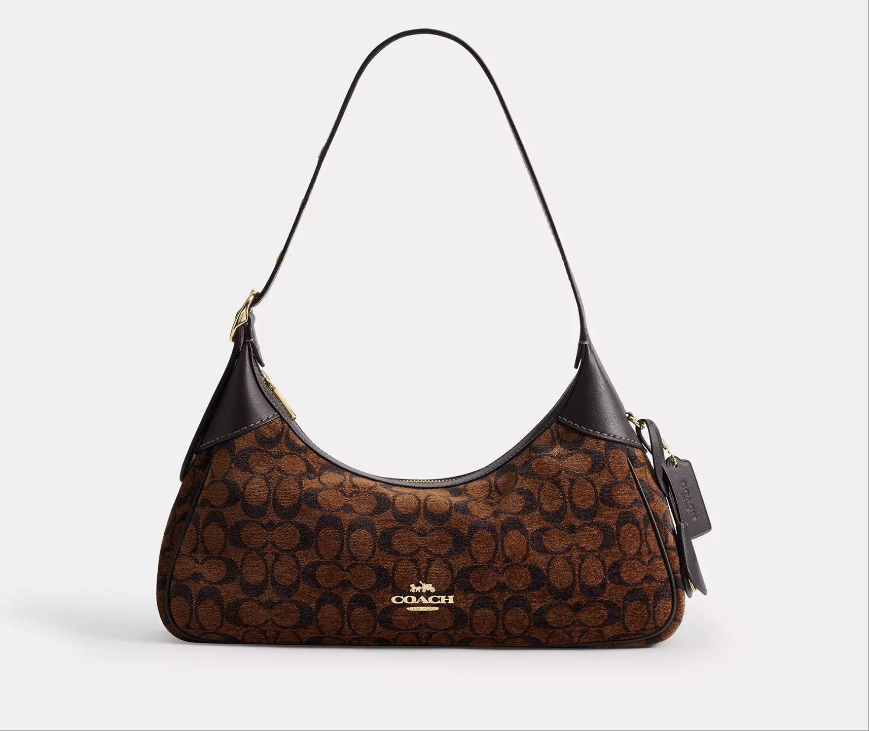 Coach Ella Small Shoulder Bag In Signature Chenille CDV37 Size ONE SIZE - 10 Thumbnail