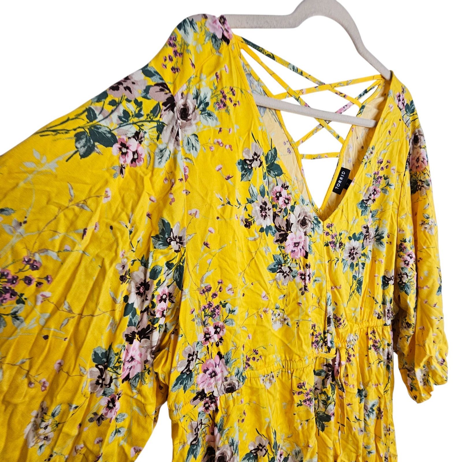Torrid Torrid Floral Challis Babydoll Top Plus Size 2X Sharkbite Size XXL / US 16-18 / IT 52-54 - 5 Thumbnail