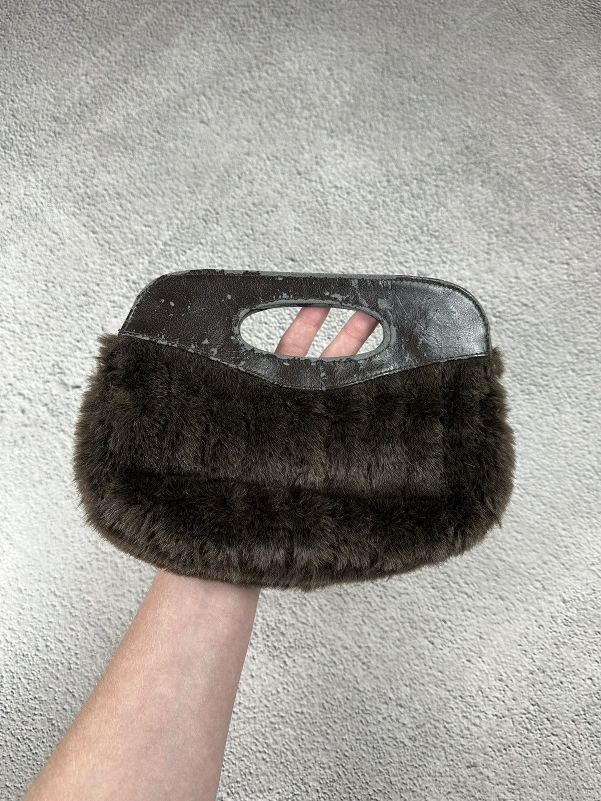 Japanese Brand Crazy Fur Fuzzy Bag Faux Mini Luxury Opium Y2K Size ONE SIZE - 2 Thumbnail