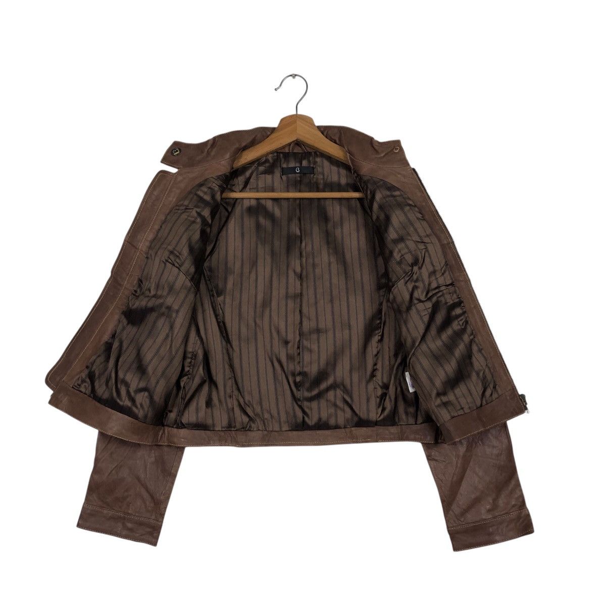 Japanese Brand 📌Vintage Leather Jacket Cropped Belle Maison Issey Miyake Size US M / EU 48-50 / 2 - 14 Thumbnail