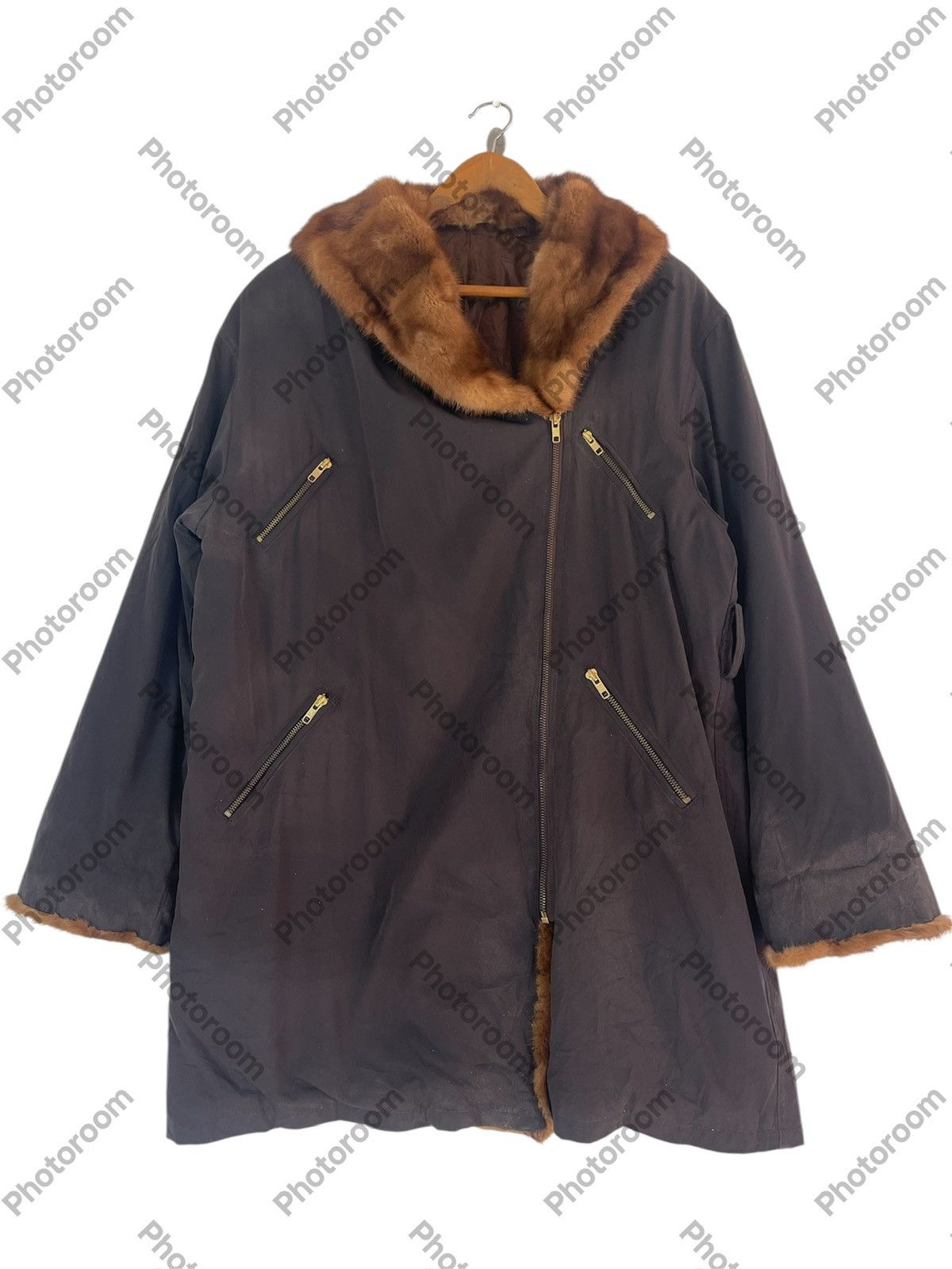 Vintage MINK FUR HEAVY JACKET Size US L / EU 52-54 / 3 - 3 Thumbnail