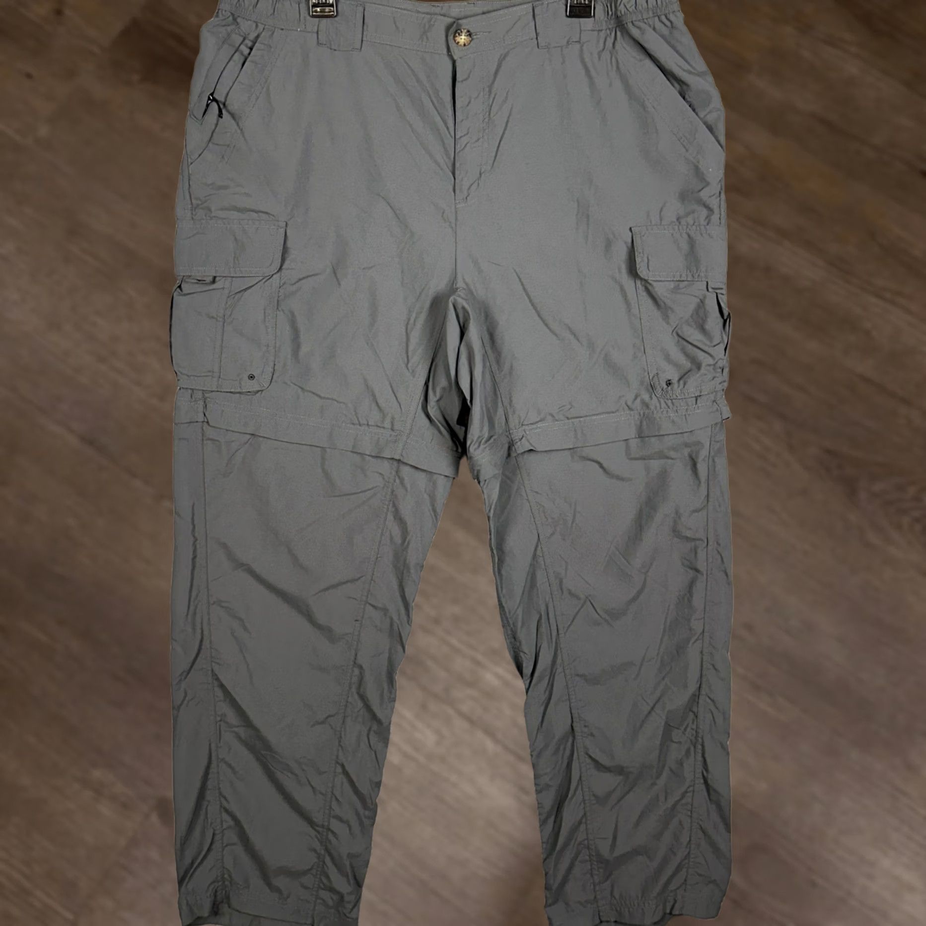 Vintage Columbia Titanium Pants Mens XL Grey Omni-Dry Convertible Cargo Hiking Camping Pants Size US 37 - 1 Thumbnail