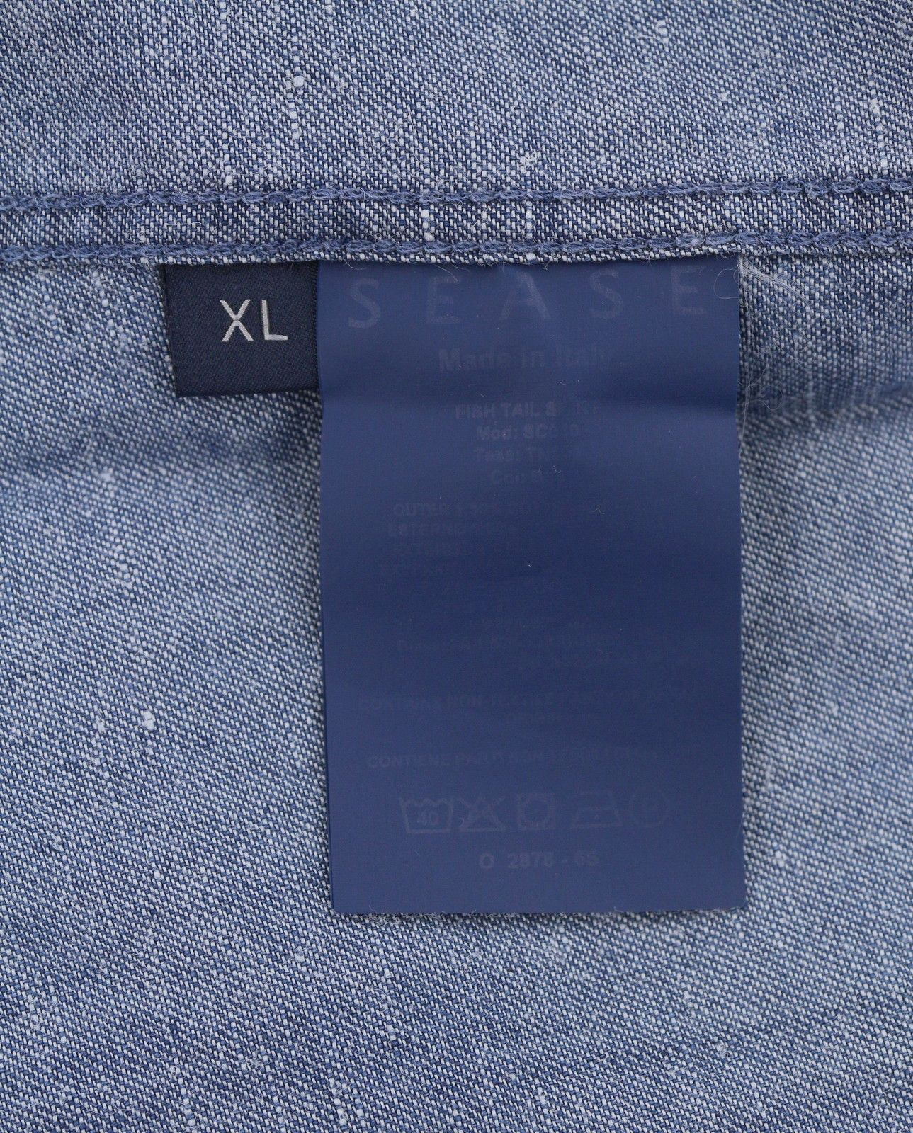 SEASE TN690 FISH TAIL XL Mid Denim Blue Button 90617 Size US XL / EU 56 / 4 - 6 Thumbnail