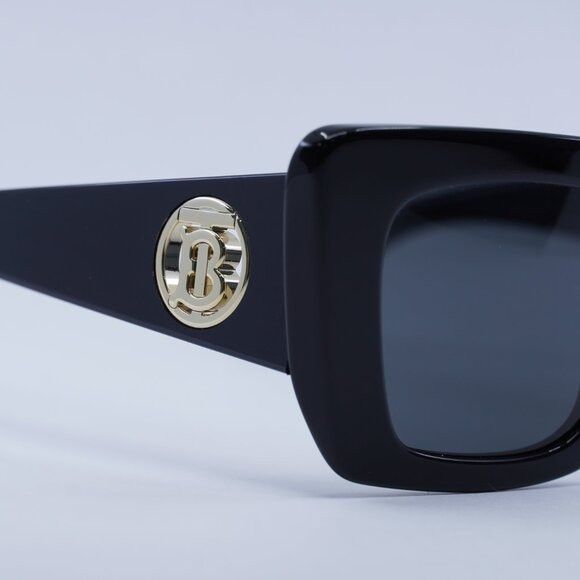 Burberry Burberry Daisy BE4344 300187 Sunglasses Black Cat Eye Frame Size ONE SIZE - 7 Thumbnail