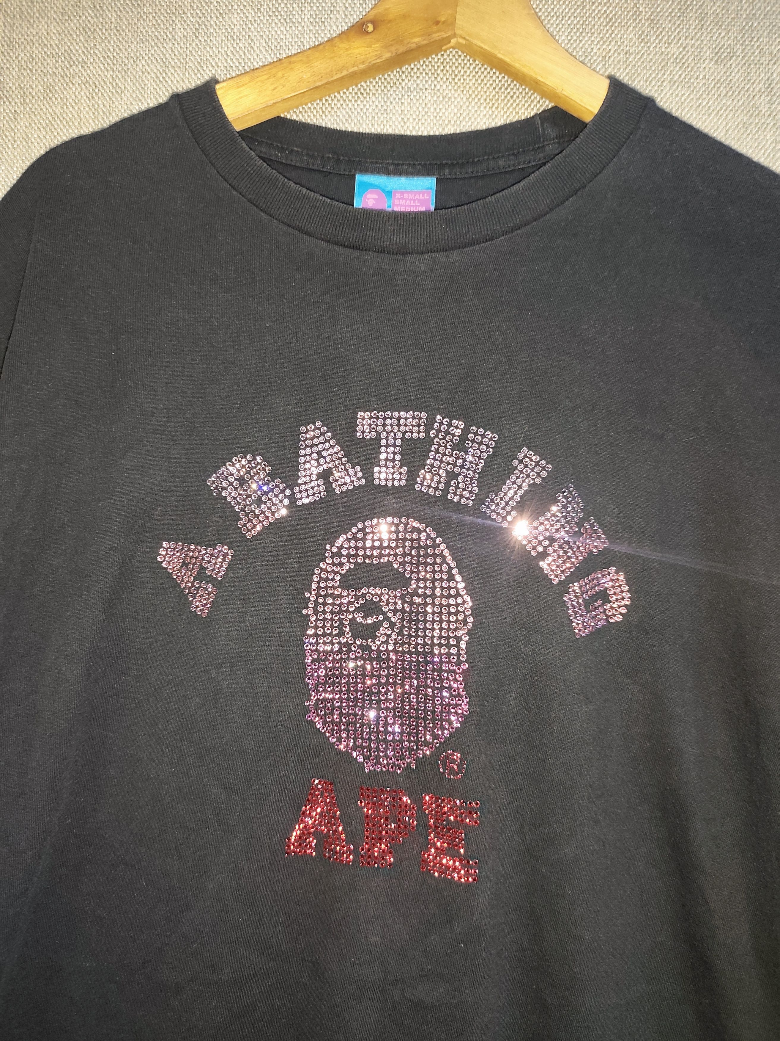 Bape × Swarovski BAPE Swarovski Rhinestone Ape Head Tee Size US L / EU 52-54 / 3 - 5 Thumbnail