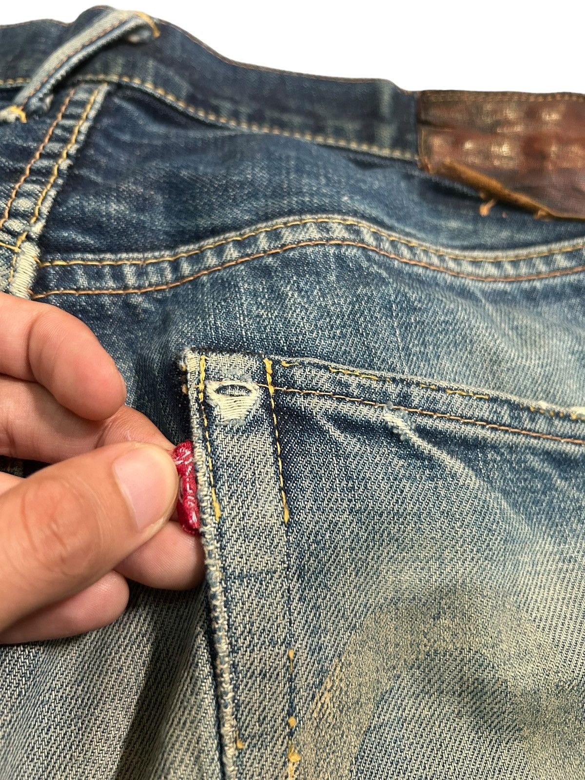 Evisu × Japanese Brand Vtg Evisu Selvedge disteressed denim☠️🎌 Size US 30 / EU 46 - 16 Thumbnail
