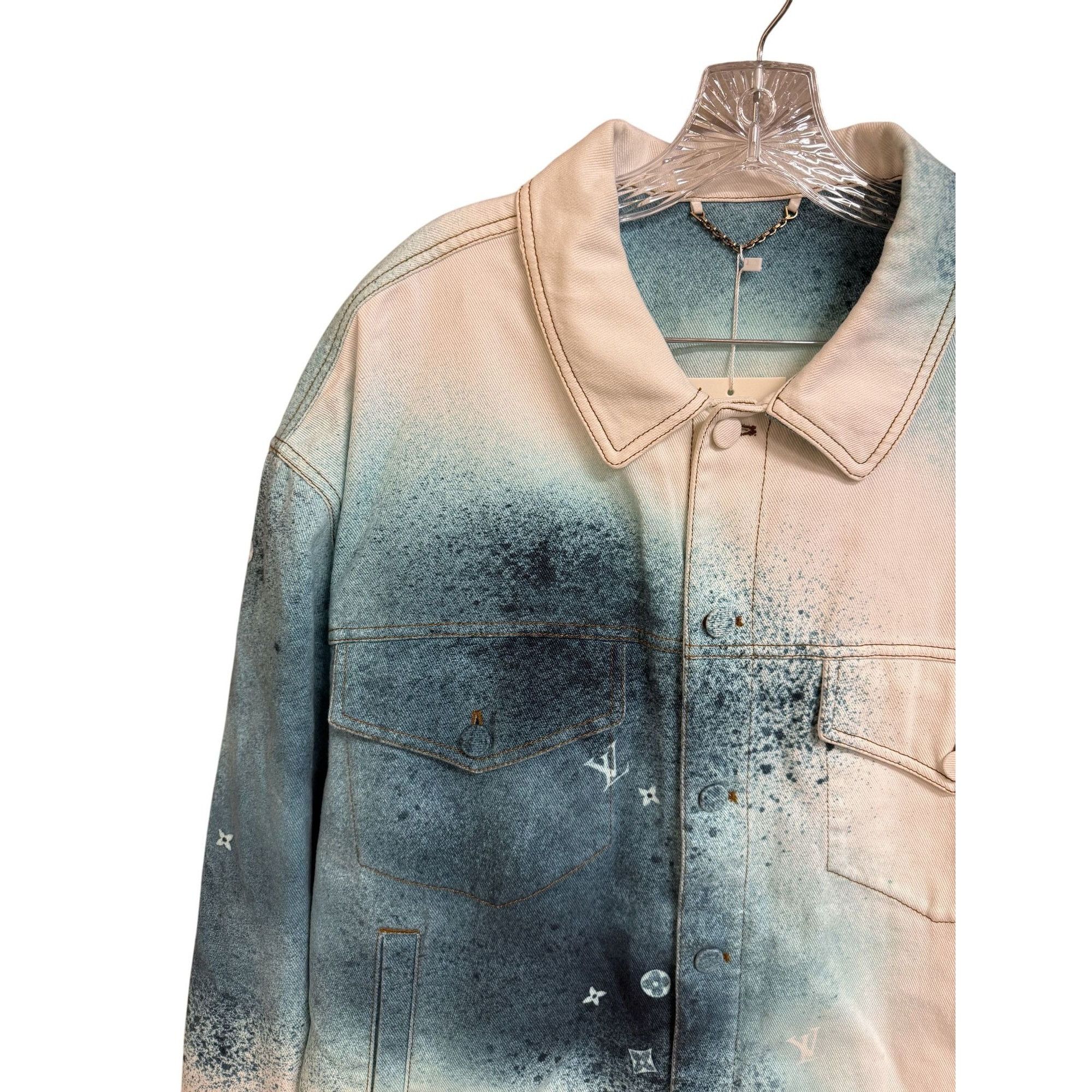 Louis Vuitton Louis Vuitton Mens Gradient Denim Jacket - Size 56 - Made In Size US XL / EU 56 / 4 - 20 Thumbnail