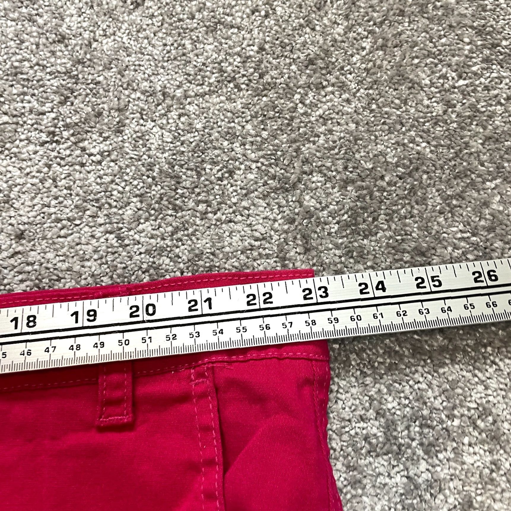 Vintage Chams Chino Shorts Bermuda 5" Inseam Womens 26 Pink Cotton Twill Button Solid Everyday Casual Ladies Cotton Blend Size 32" / US 10 / IT 46 - 5 Thumbnail