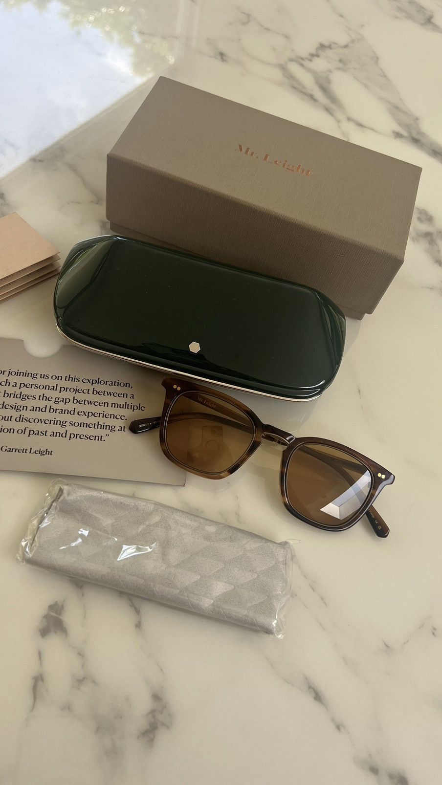 Garrett Leight Mr. Garrett Leight Getty II Brown Tortiese Sunglasses ML2002 Size ONE SIZE - 7 Thumbnail