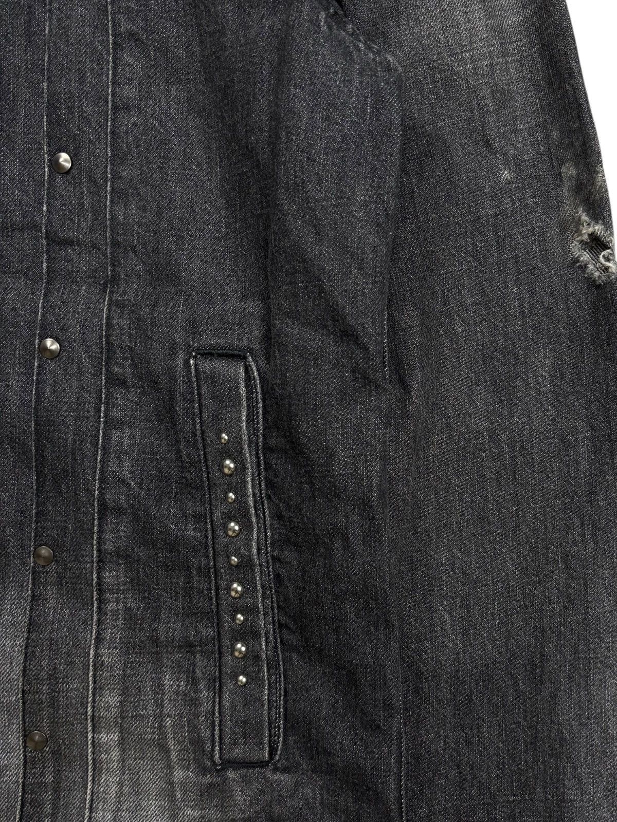 Diet Butcher Slim Skin 2000s DBSS - Colarless Vkei Style Denim Jacket Size US M / EU 48-50 / 2 - 7 Thumbnail