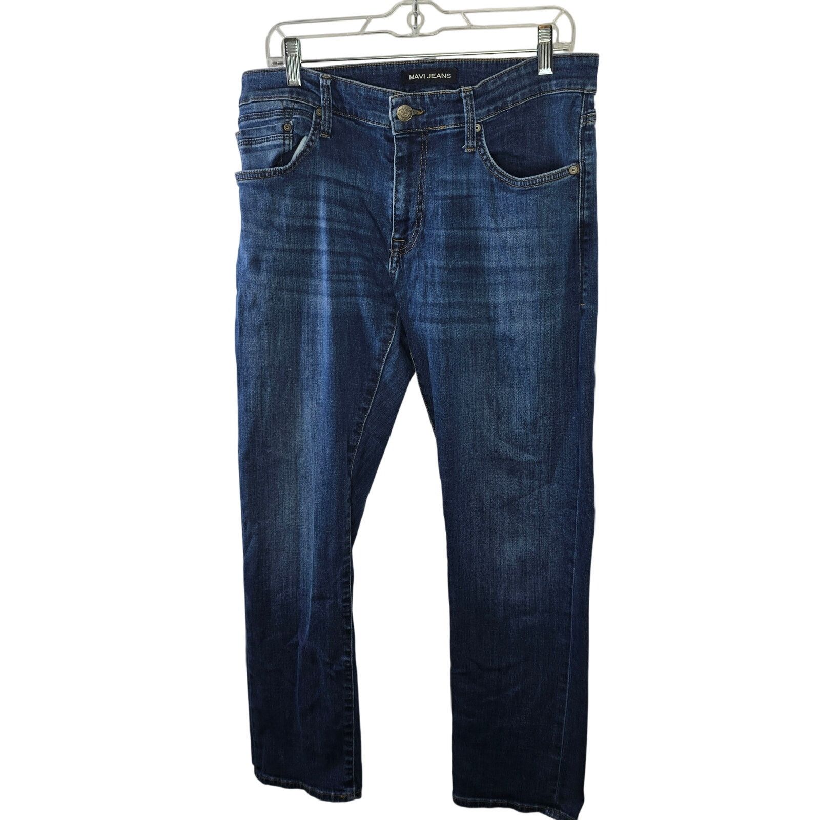 Mavi Mavi Zach Straight Leg Blue Denim Jeans 33/32 Actual 34/30 Size US 33 - 1 Thumbnail