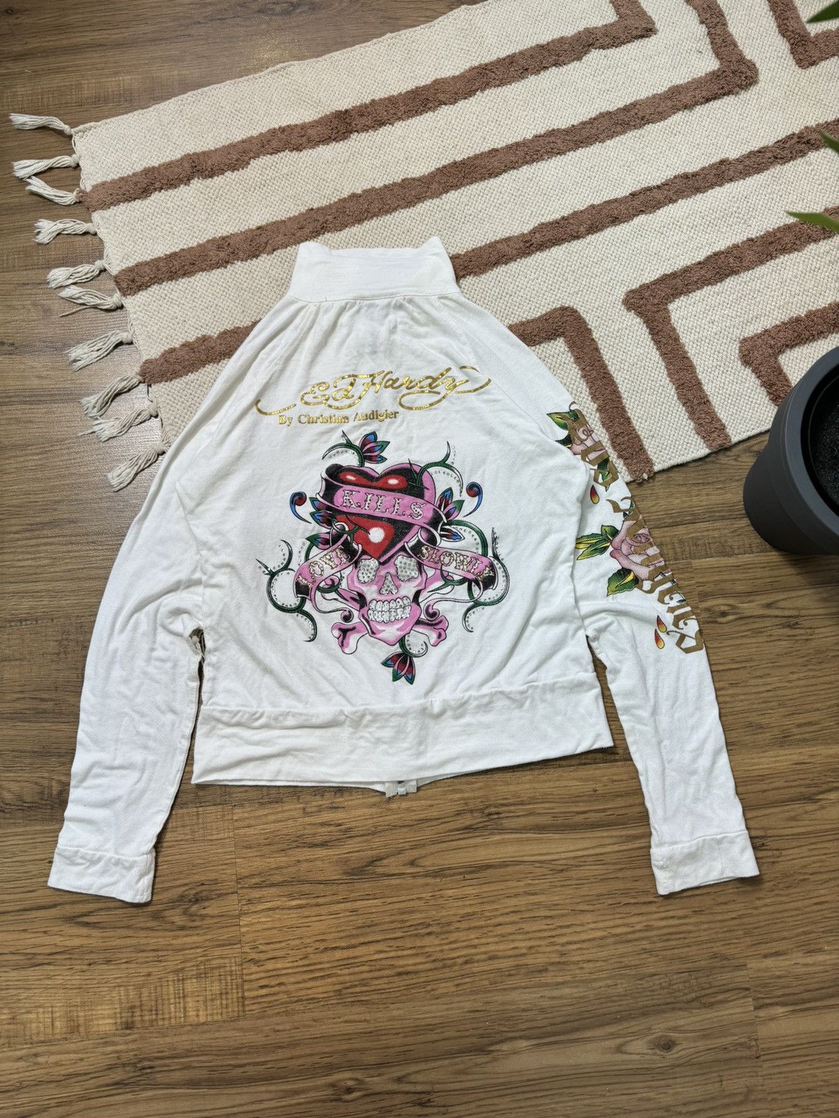 Ed Hardy VINTAGE ED HARDY PRINTED ZIP HOODIE Size M / US 6-8 / IT 42-44 - 1 Thumbnail