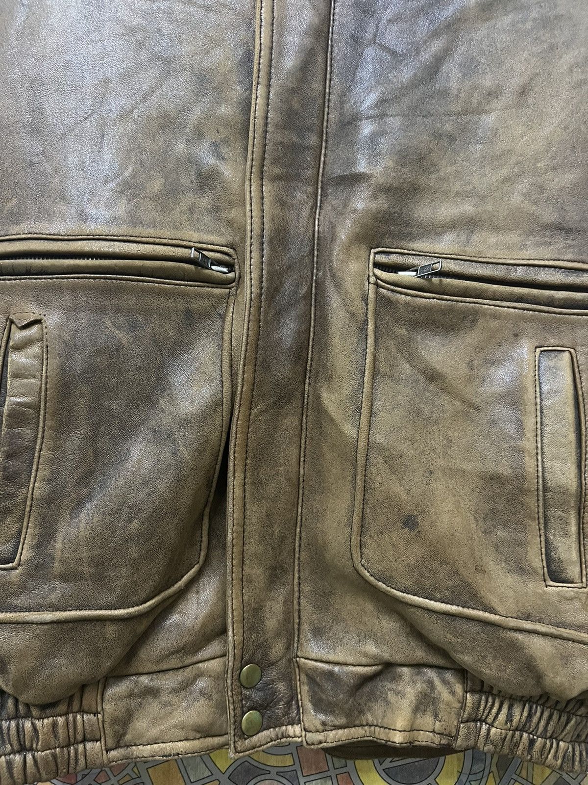 Japanese Brand Leather Jacket Very Rare. (GJ36) Size US L / EU 52-54 / 3 - 11 Thumbnail