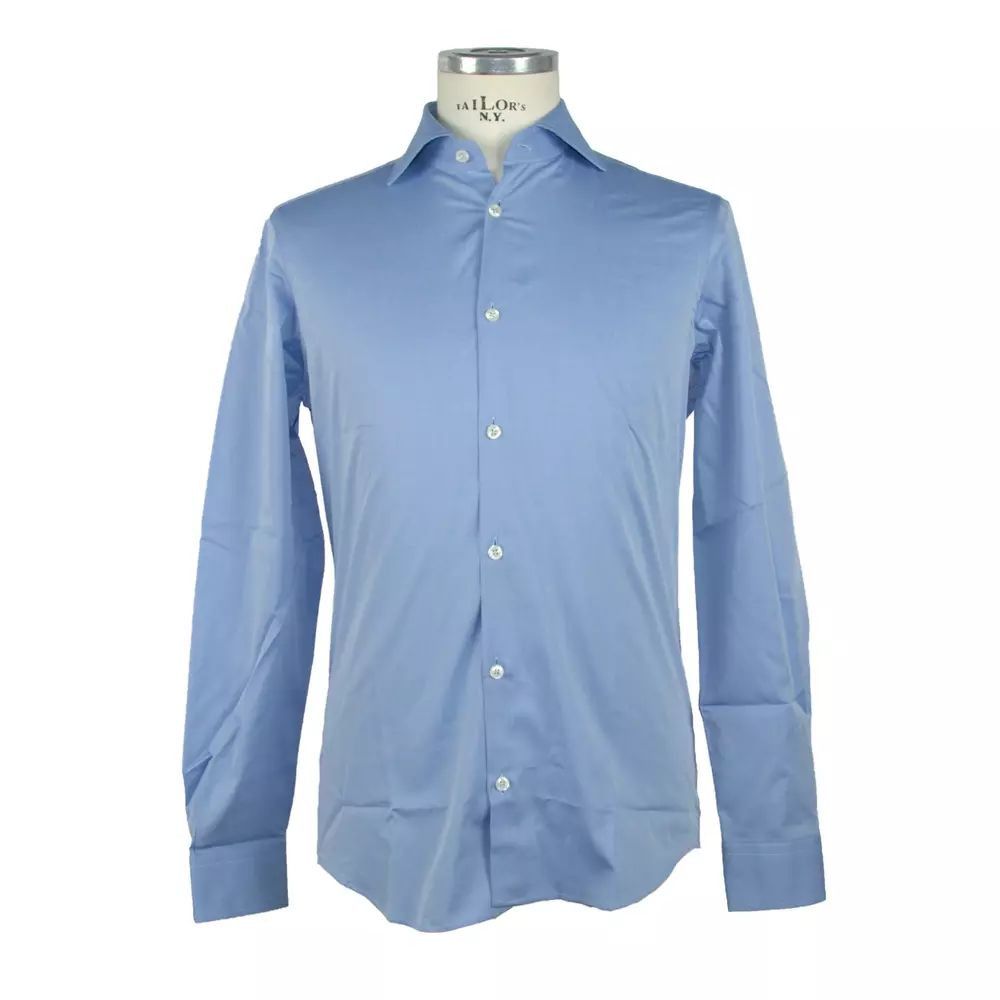 Designer Made in Italy Light Blue Cotton Shirt Grailed