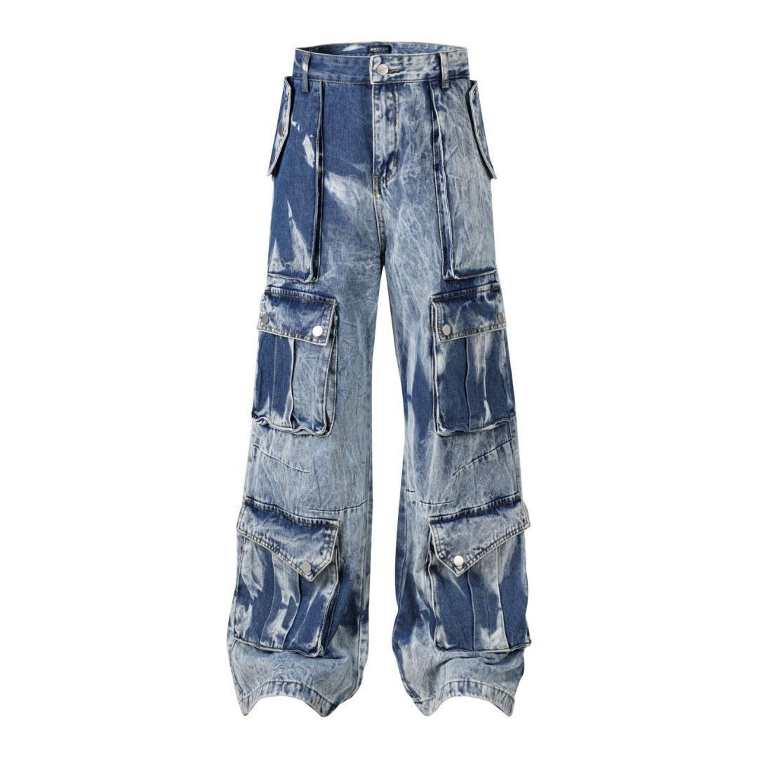 【YOURNUS】Burst Vintage Cargo Denim YOURNUS】Burst Vintage Cargo Denim