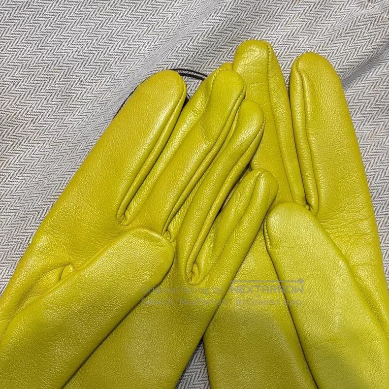 Hermes Hermes Light yellow gloves Size ONE SIZE - 4 Thumbnail