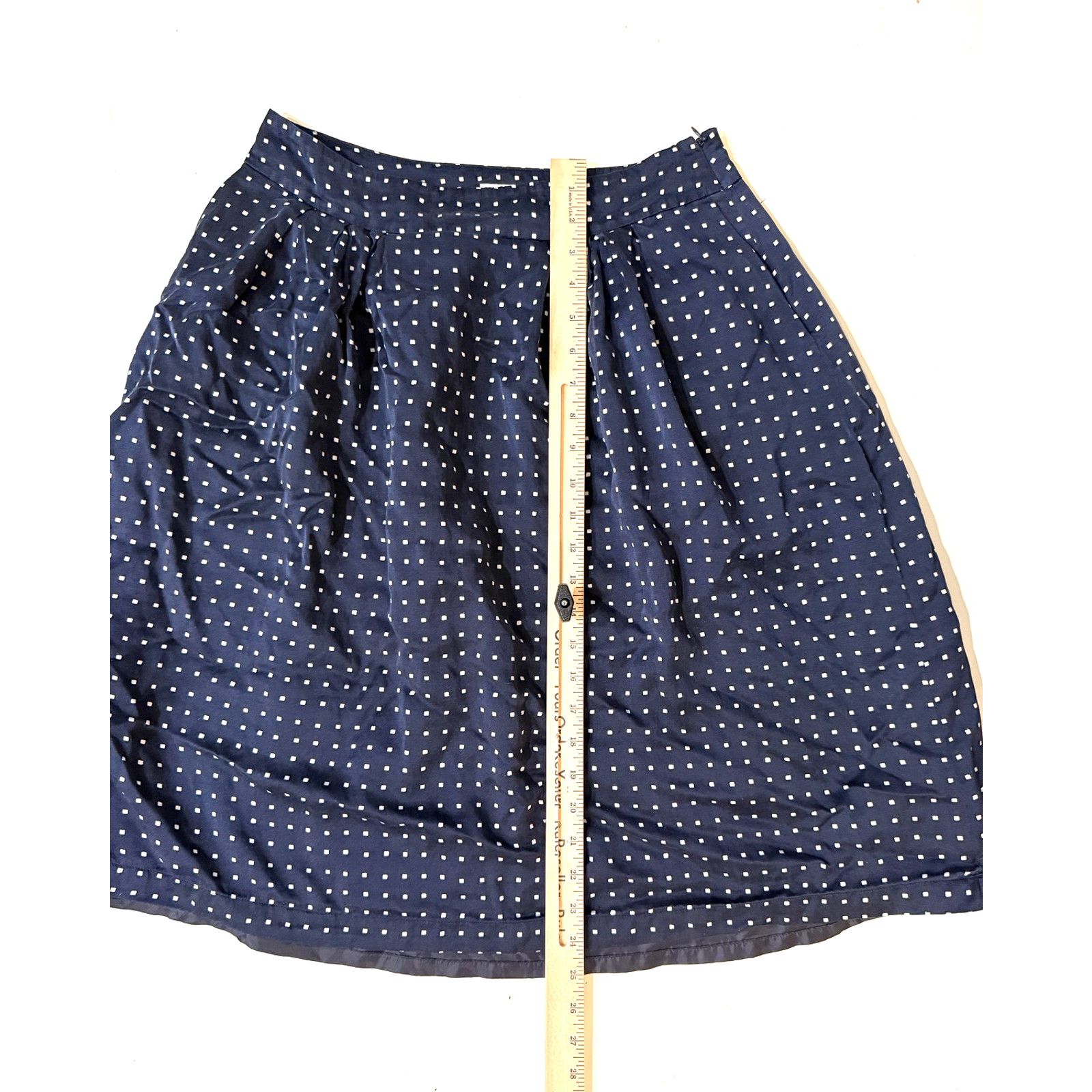 Pendleton Pendleton Skirt Womens 8 Navy Polka Dot A-Line Pleated Knee Size 30" / US 8 / IT 44 - 4 Thumbnail