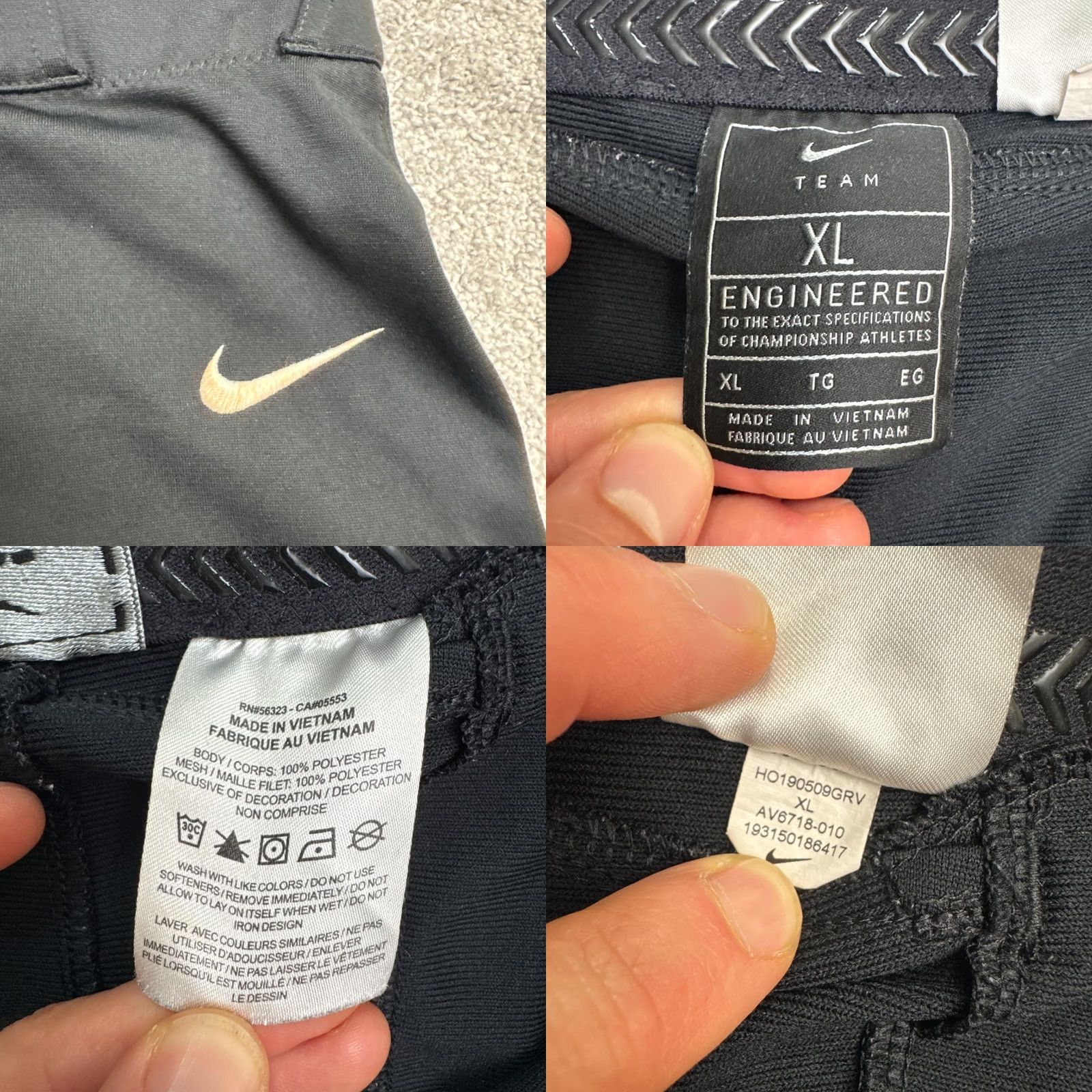 Nike Nike Vapor Select Fastpitch Pants Women XL Black Softball Capri Cropped Knickers Size 40" / US 18 - 8 Thumbnail