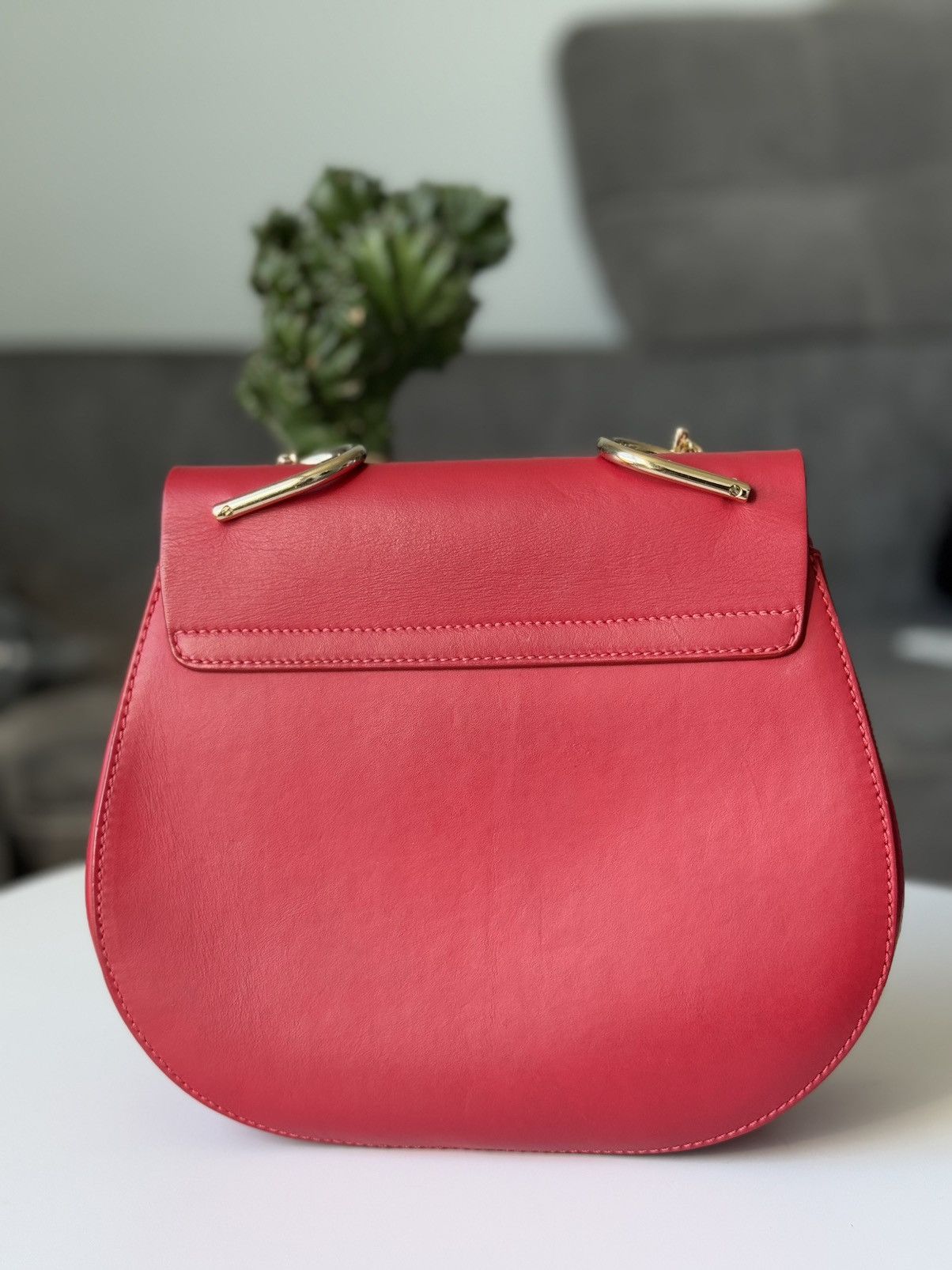 Chloe Chloe Leather Drew Bag Red Size ONE SIZE - 5 Thumbnail