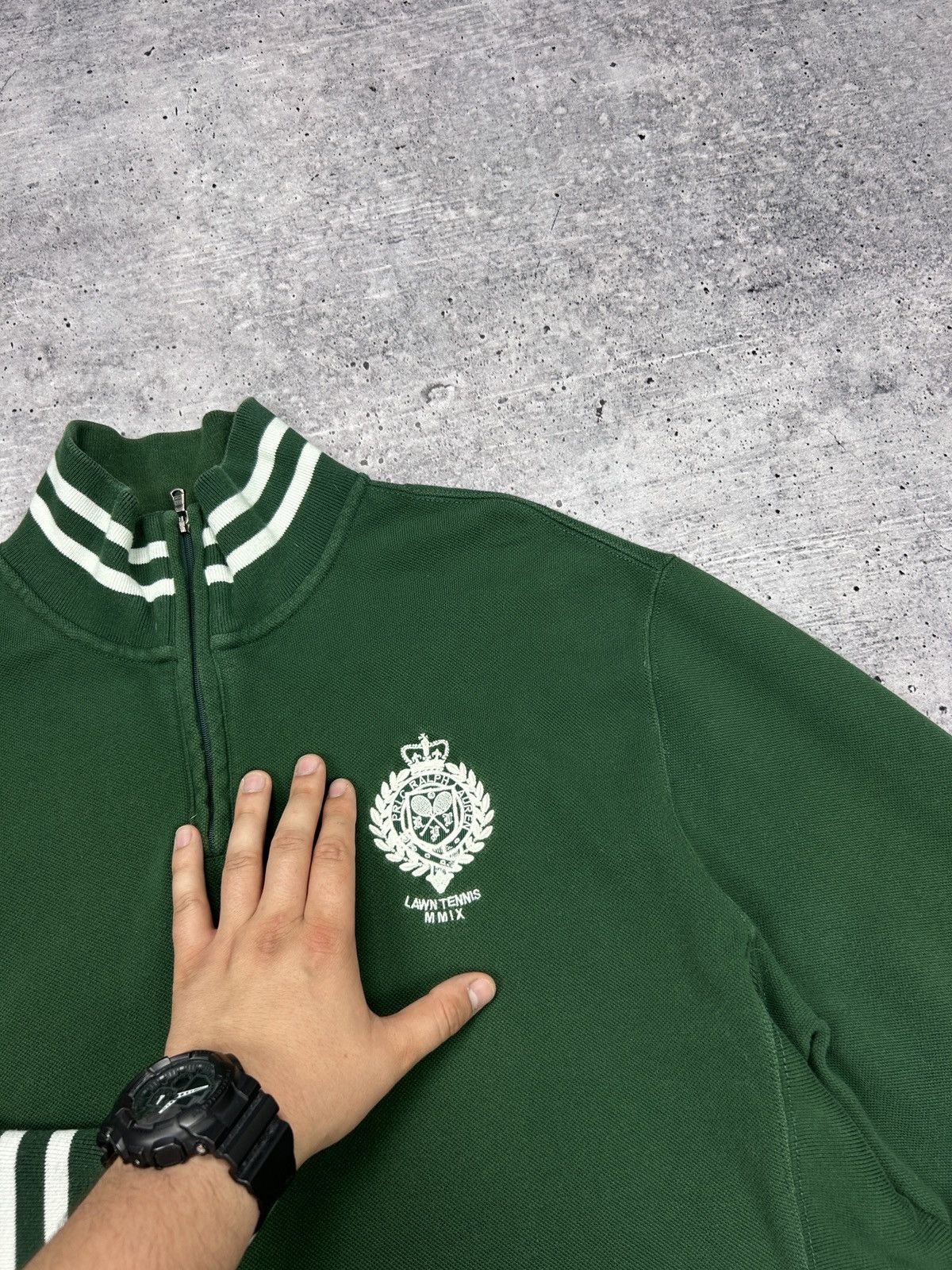 Designer × Polo Ralph Lauren × Vintage Vintage Polo Ralph Lauren 90’s Y2K Style 1/3 Zip Sweatshirt Size US XL / EU 56 / 4 - 6 Thumbnail