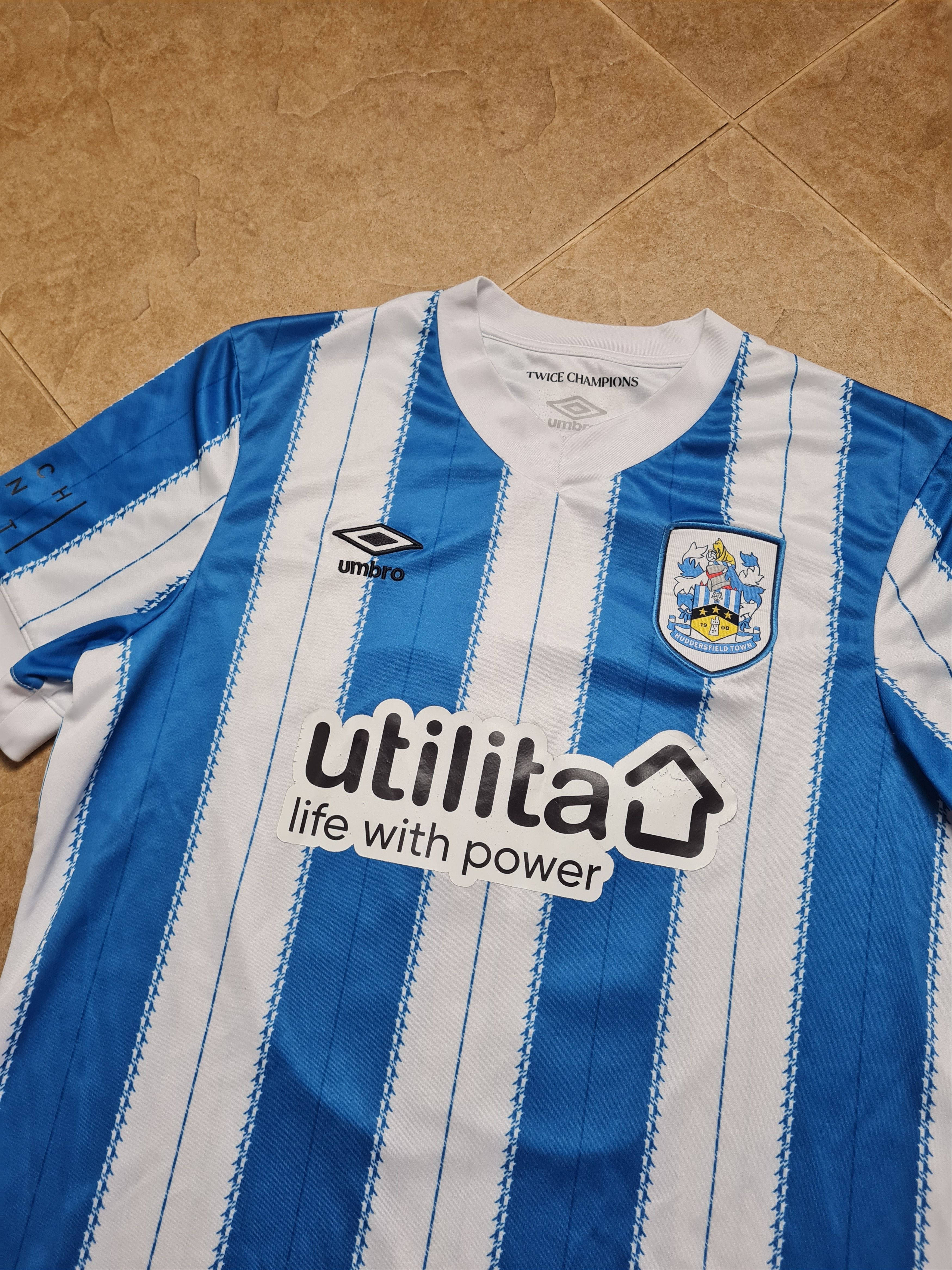 Umbro Huddersfield Town Home Shirt 2024/25 Umbro Mens Blue White Size US L / EU 52-54 / 3 - 1 Thumbnail
