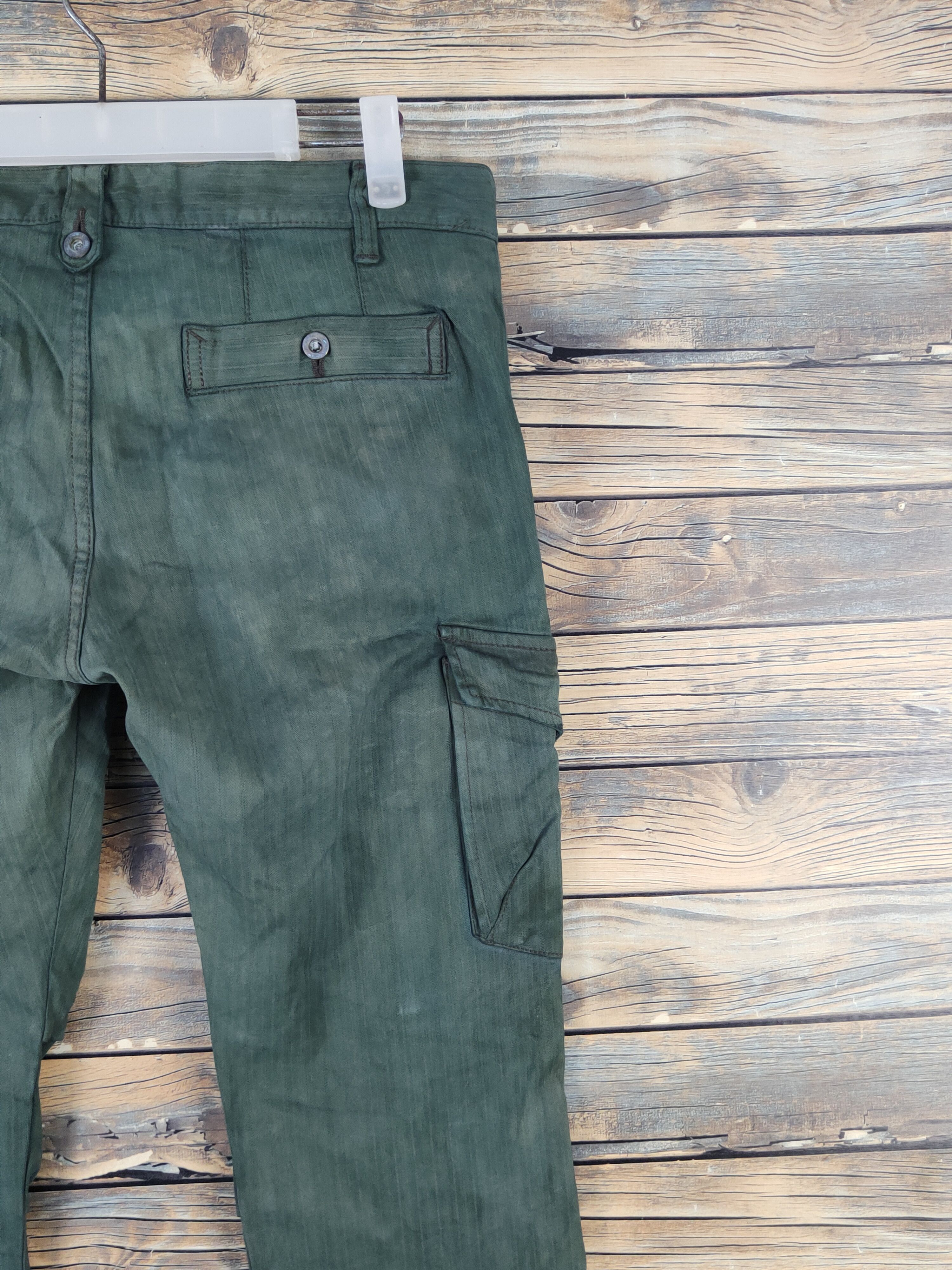 BIGI Bigi Green faded Multipocket Tactical Cargo Pants #W2099 Size US 31 - 10 Thumbnail