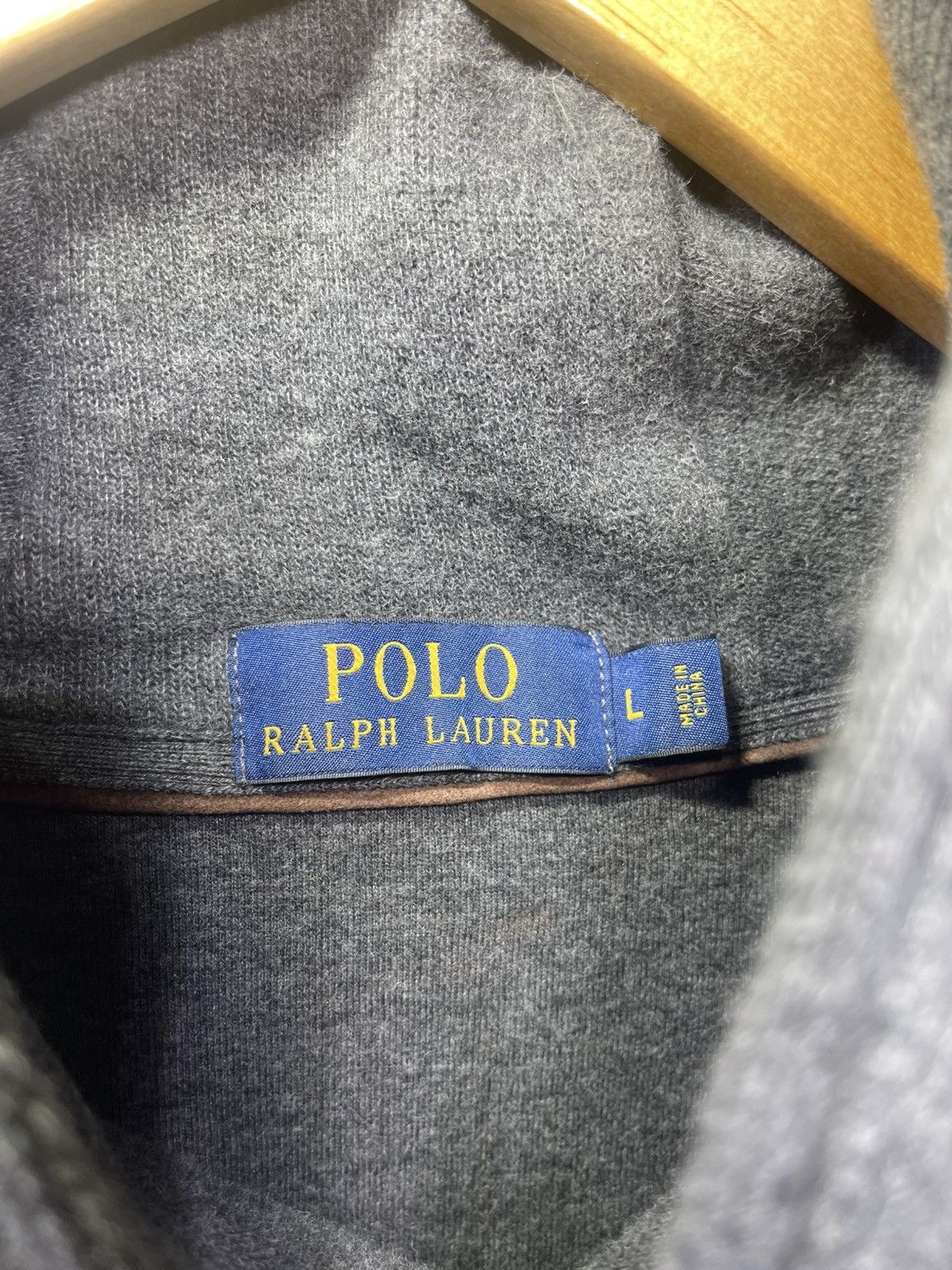 Polo Ralph Lauren Polo Ralph Lauren Men’s Sz L Gray Elbow Patch Shawl Collar Size US L / EU 52-54 / 3 - 3 Thumbnail