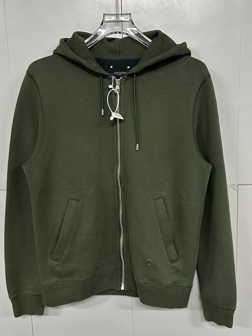 Louis Vuitton Louis Vuitton Green Zip Hoodie Size M Size US M / EU 48-50 / 2 - 1 Thumbnail