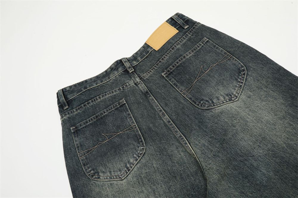 Japanese Brand × Jean Washed distressed loose casual straight-leg printed jeans Size US 32 / EU 48 - 6 Thumbnail