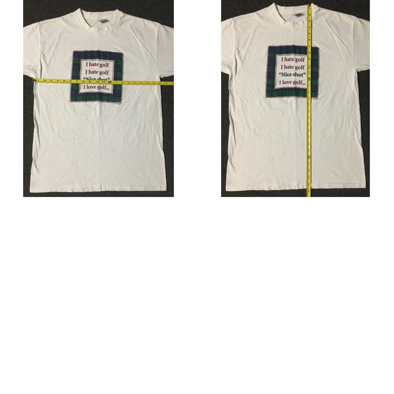 Vintage VINTAGE I Hate Golf I Love Golf T-Shirt USA M White Size US M / EU 48-50 / 2 - 9 Thumbnail