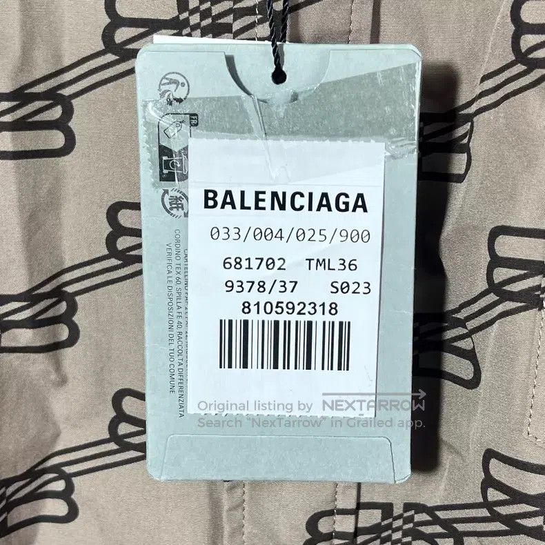Balenciaga Balenciaga size 37 Pattern all-over printed collar stand s Size US XS / EU 42 / 0 - 5 Thumbnail