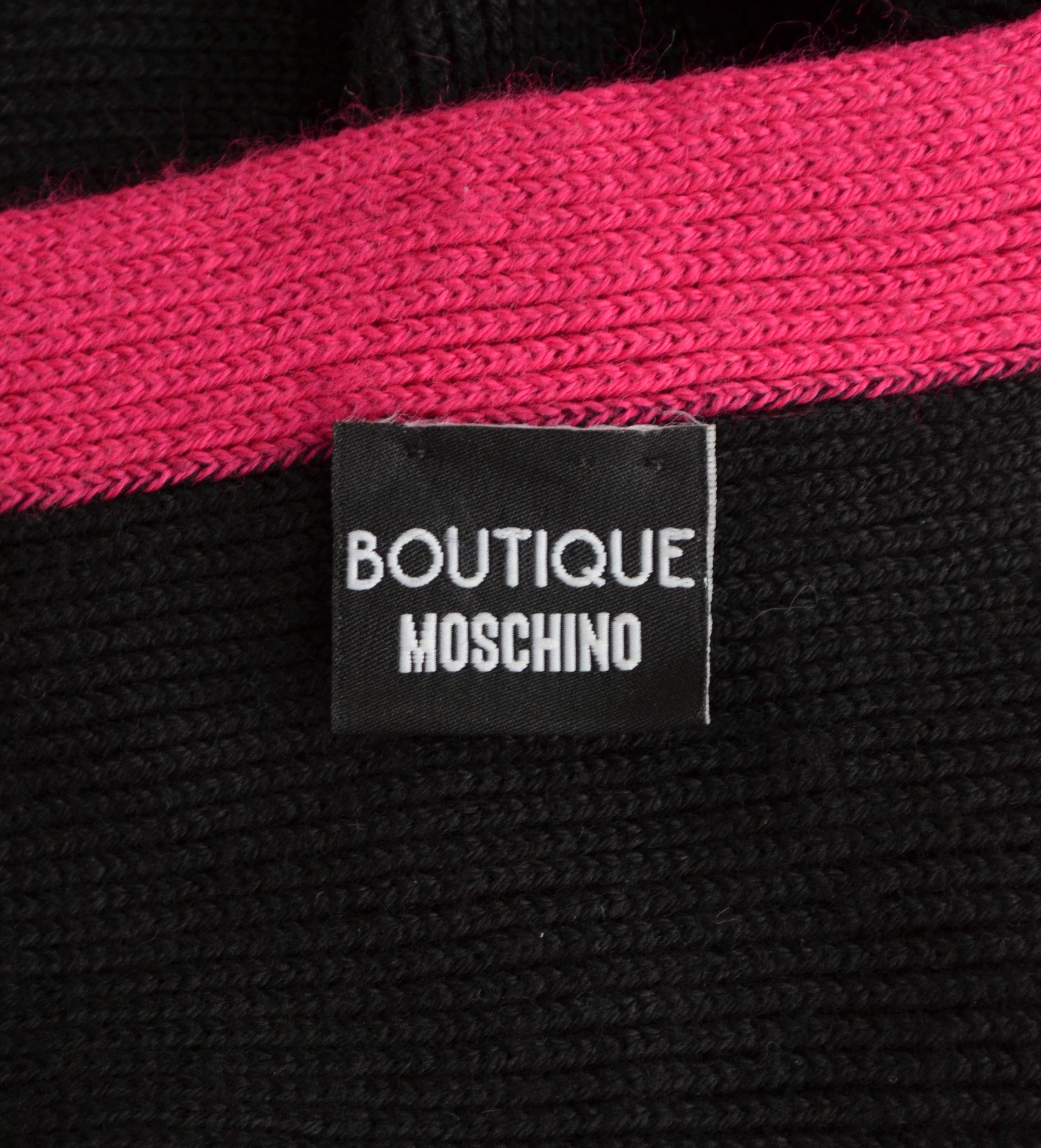 Designer × Moschino Moschino Boutique Larioseta Wool/Acryl Poncho Wrap OS Luxury Size ONE SIZE - 9 Thumbnail