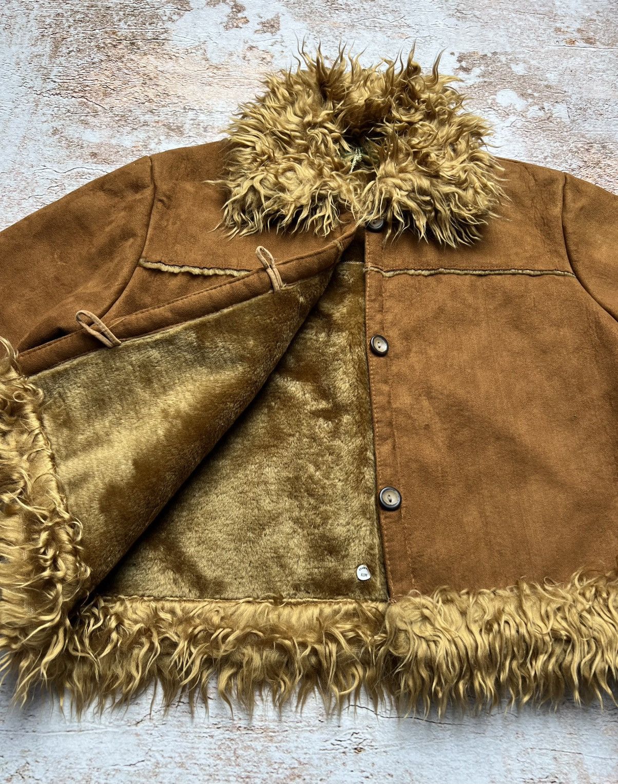 Vintage Vintage faux fur fluffy cropped jacket Size S / US 4 / IT 40 - 5 Thumbnail
