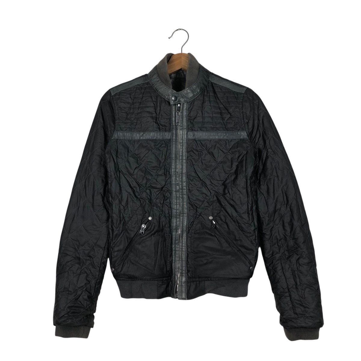 Diesel 📌Rich Black Biker Leather Jacket Diesel Bondage Design Size US XS / EU 42 / 0 - 16 Thumbnail