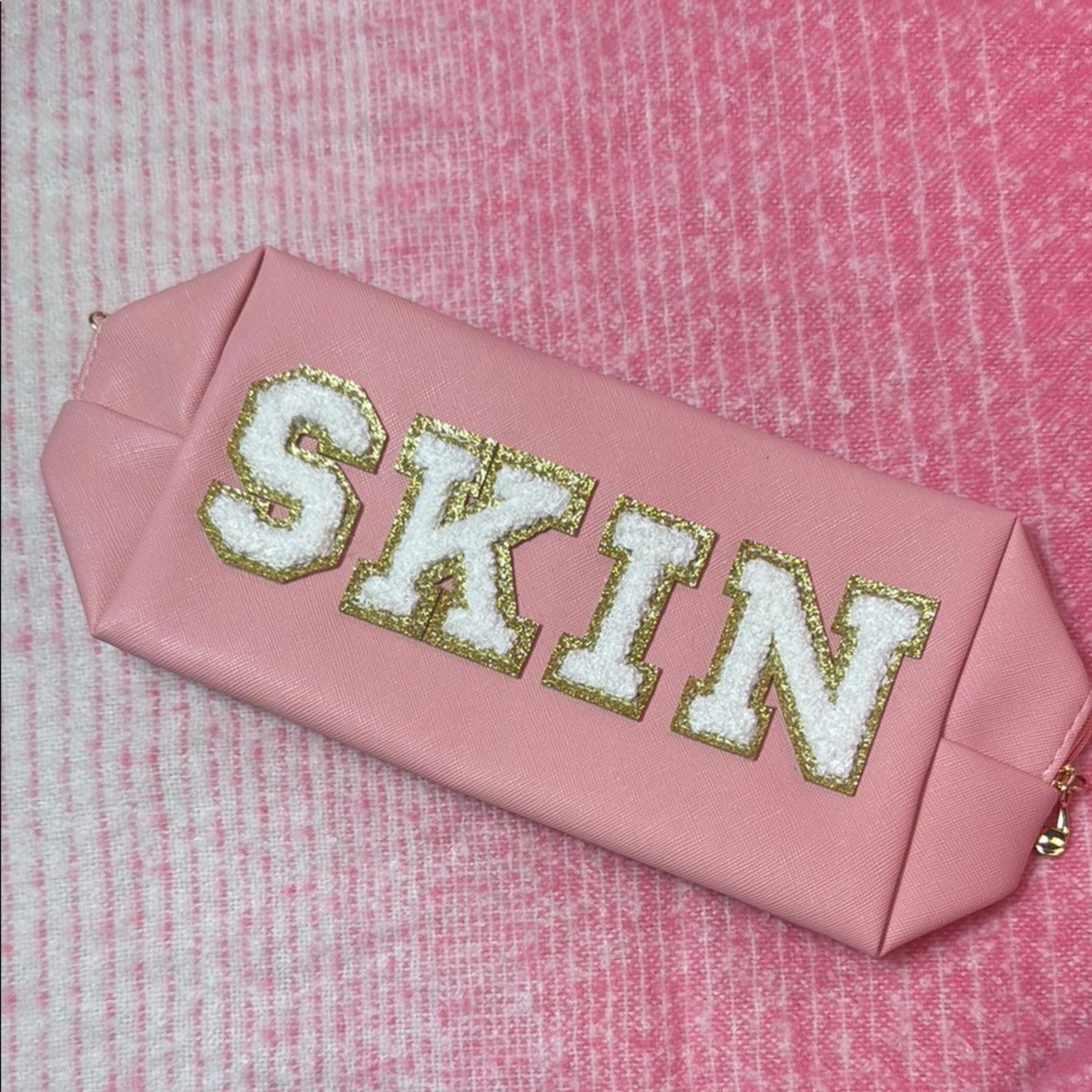 Designer Pink SKIN Clutch make up bag Size ONE SIZE - 1 Thumbnail
