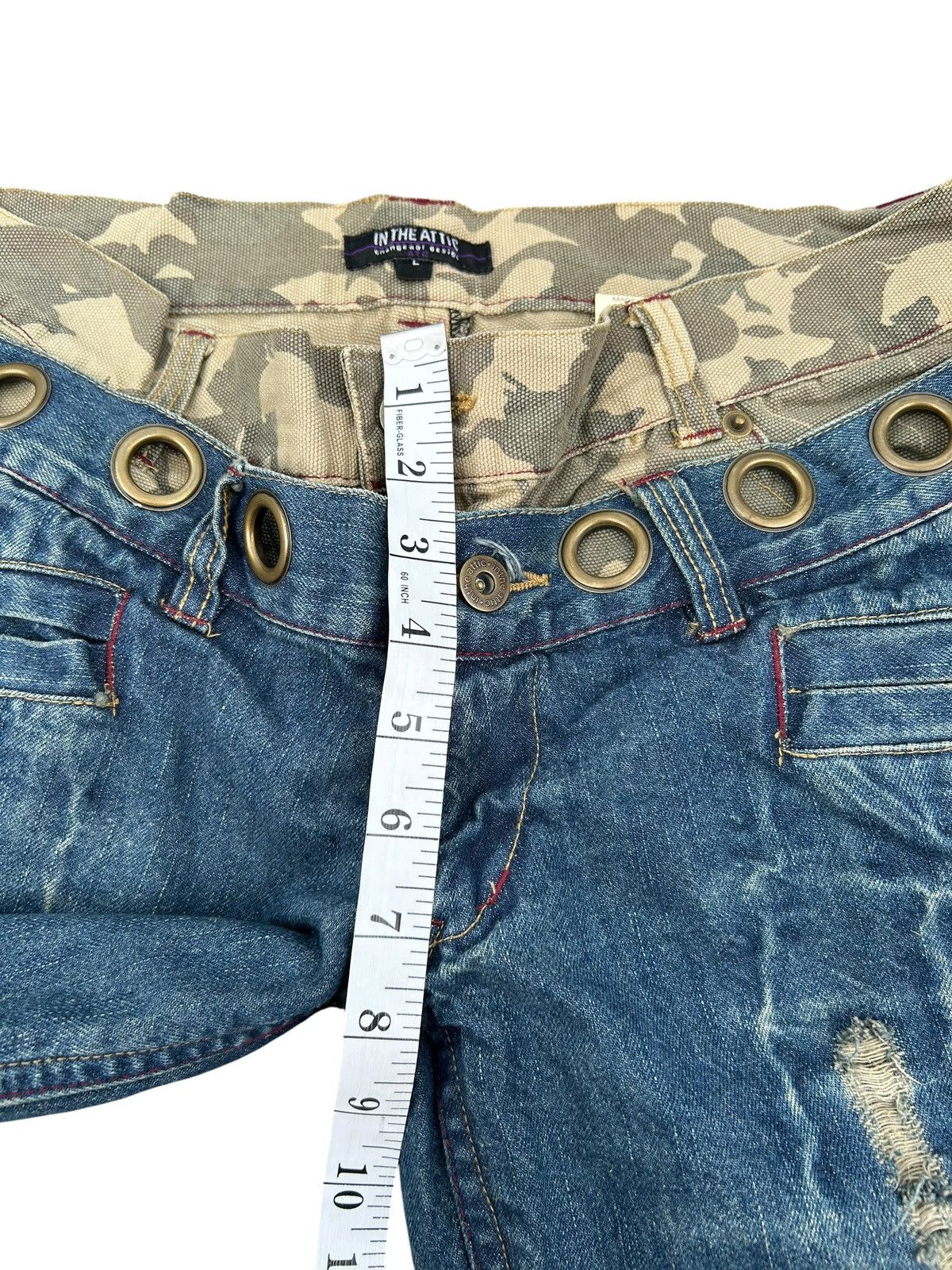 Kapital Double Waist IN THE ATTIC PUNK Distressed Denim Jeans Size US 32 / EU 48 - 21 Thumbnail