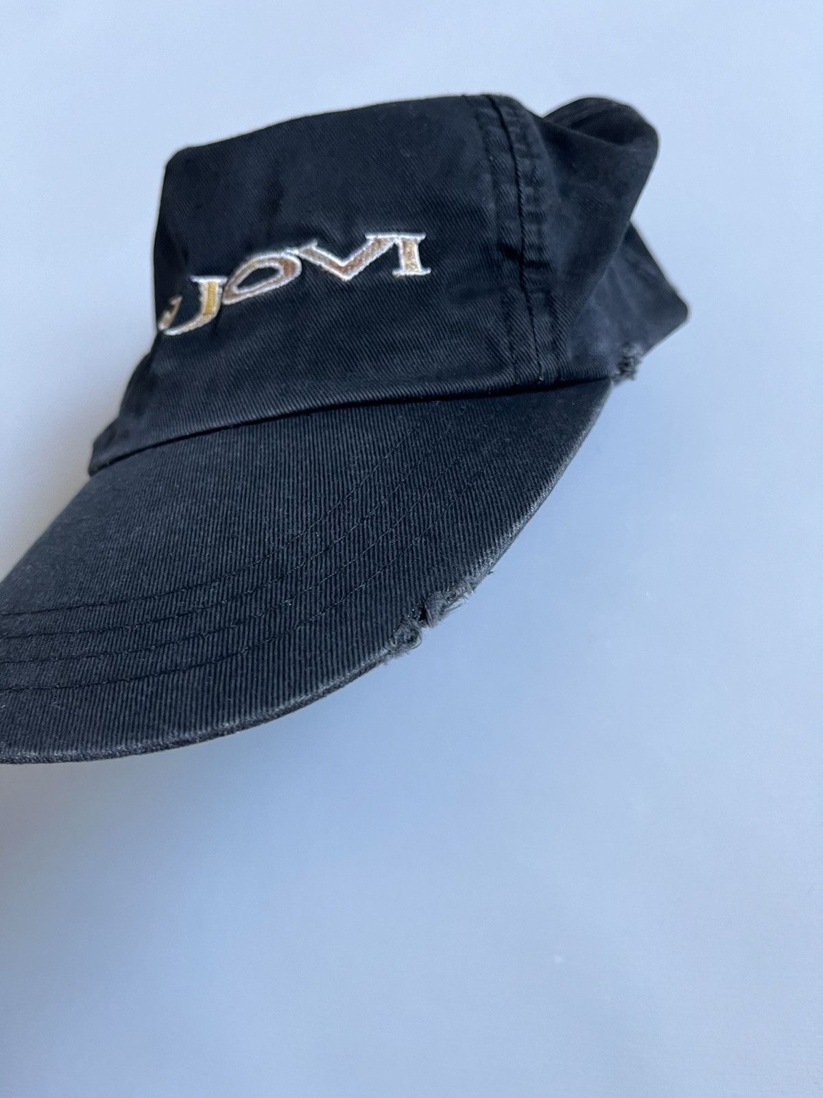 Bon Jovi Vintage Bon Jovi Keep The Faith Black Faded Distressed Cap Size ONE SIZE - 5 Thumbnail