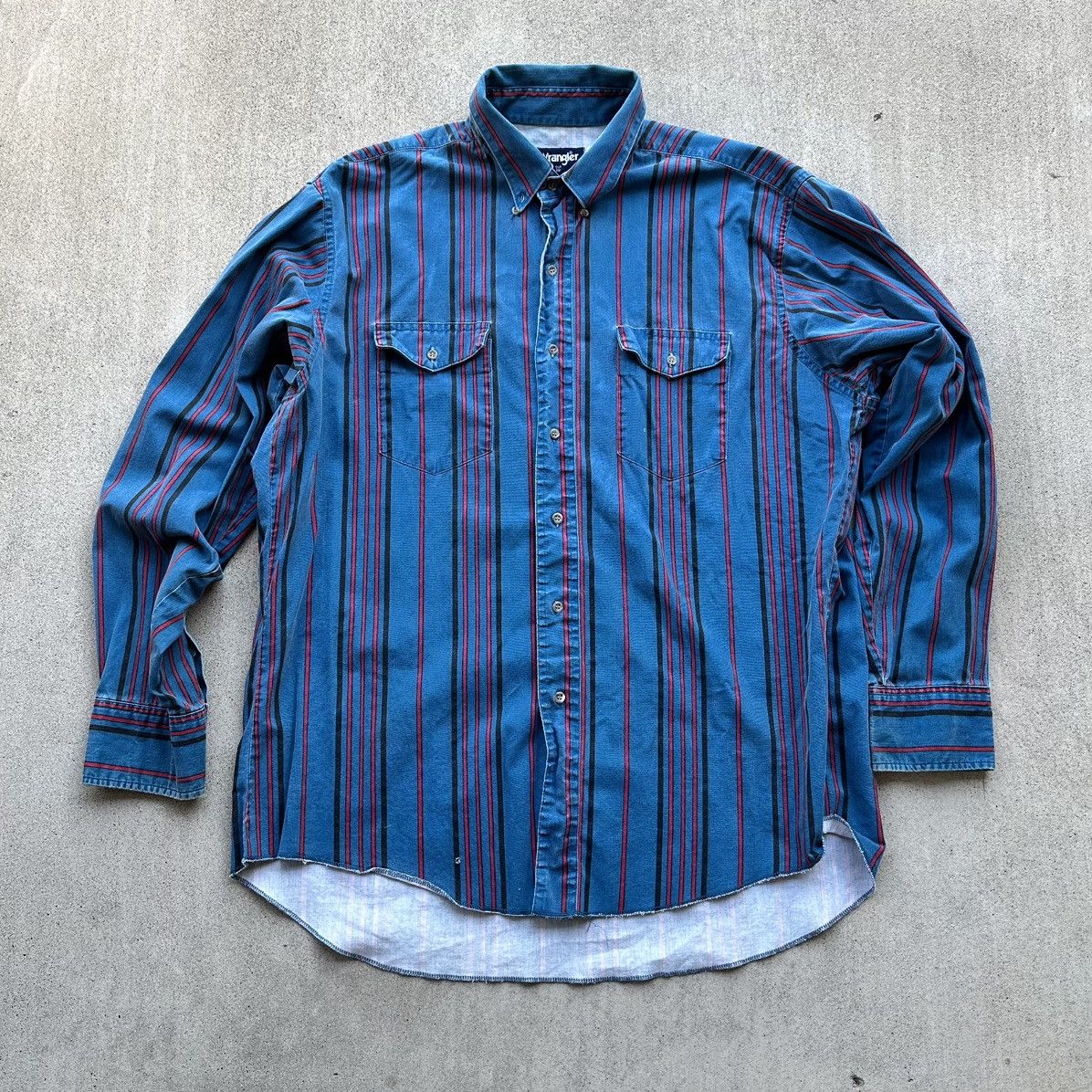 Wrangler Vintage Wrangler Brushpopper Shirt Size 17 Made In USA Size US XL / EU 56 / 4 - 1 Thumbnail