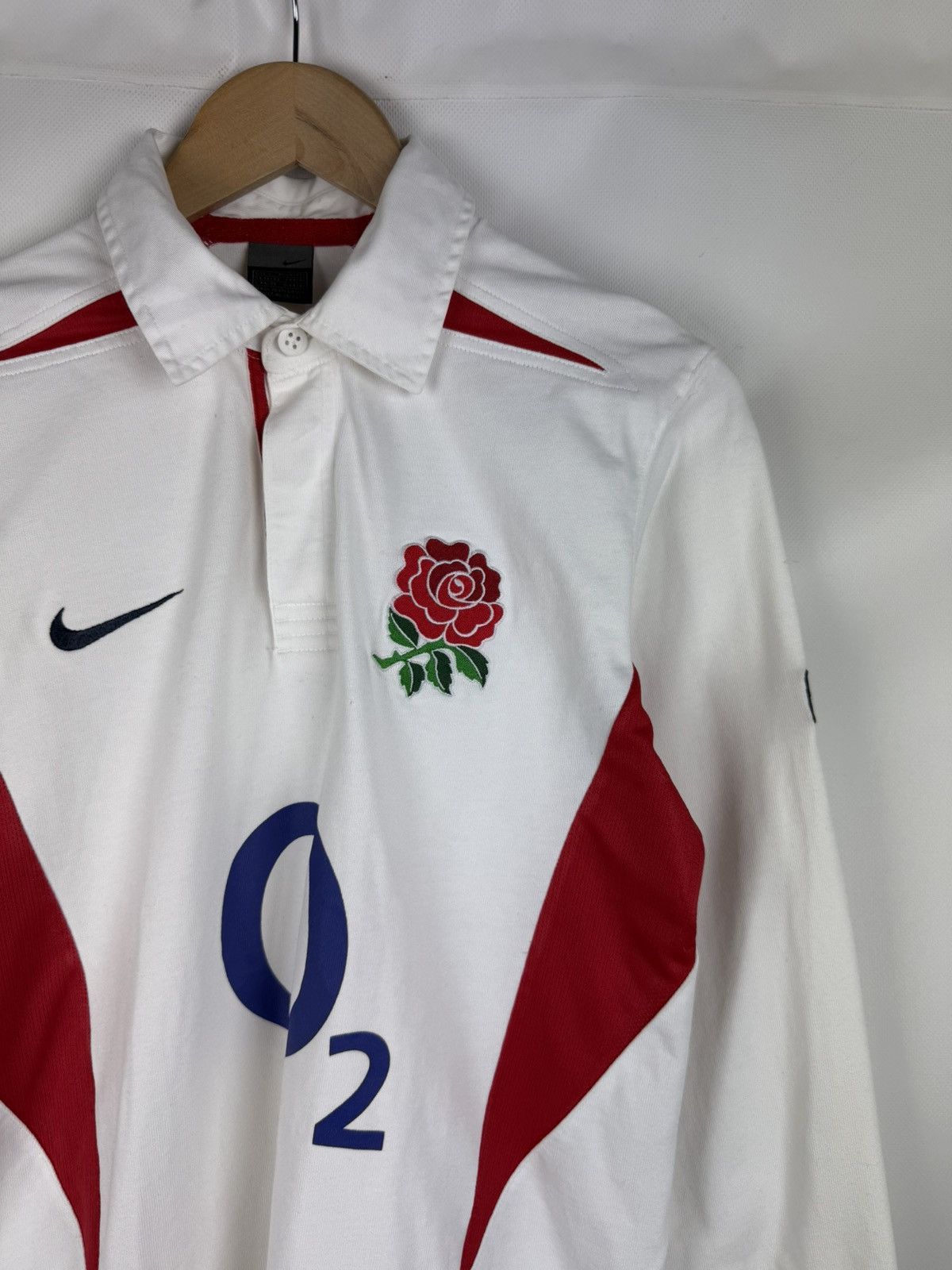 Vintage Nike Vintage England Rugby Union L/S Rugby Shirt Jersey Size US S / EU 44-46 / 1 - 5 Thumbnail