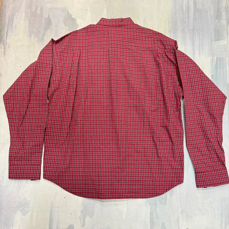 Balenciaga Balenciaga size 38 Red Plaid Wide Edition Casual Long Slee Size L / US 10 / IT 46 - 2 Thumbnail