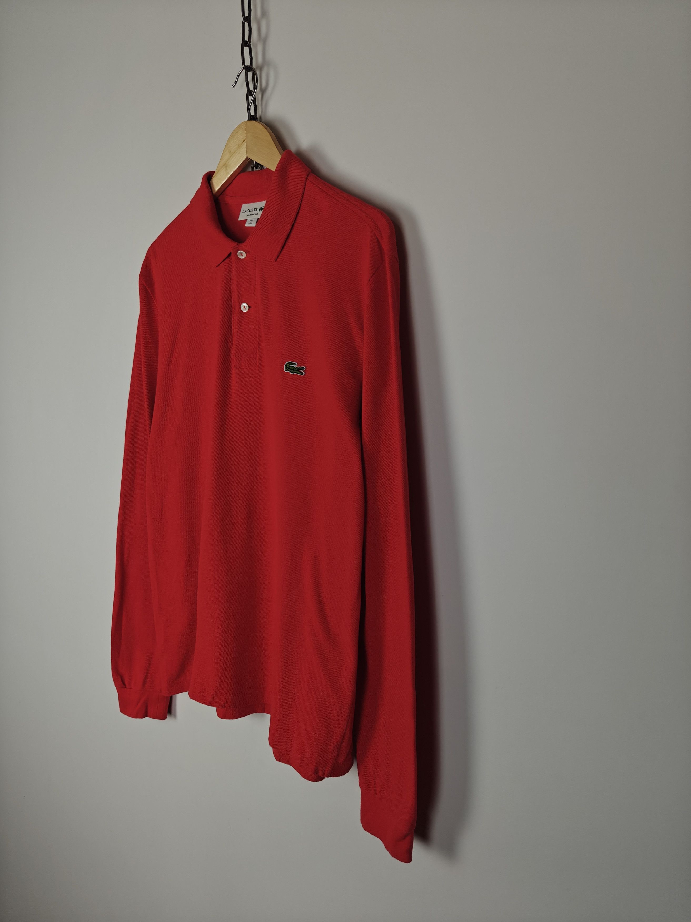 Lacoste Lacoste Basic Long Sleeve Pullover Logo Red size L Size US L / EU 52-54 / 3 - 6 Thumbnail