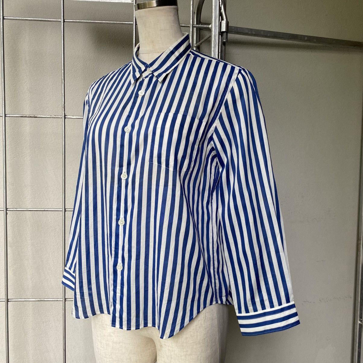 Comme des Garcons COMME des GARCONS TAO Blue & White Stripe Shirt Size S / US 4 / IT 40 - 5 Thumbnail