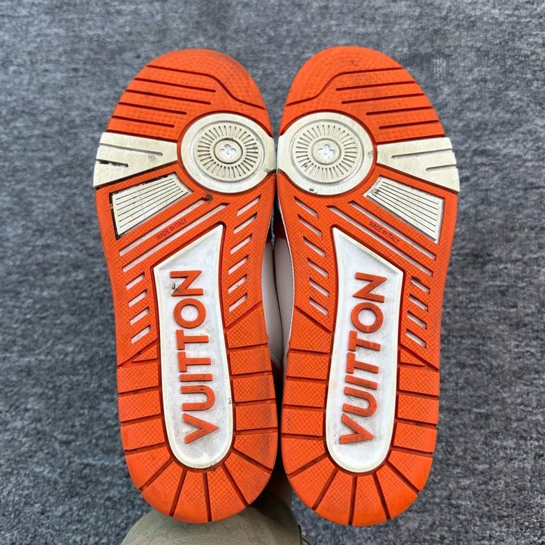 Louis Vuitton Louis Vuitton White and Orange Velcro Shoes Size US 6 / EU 39 - 4 Thumbnail