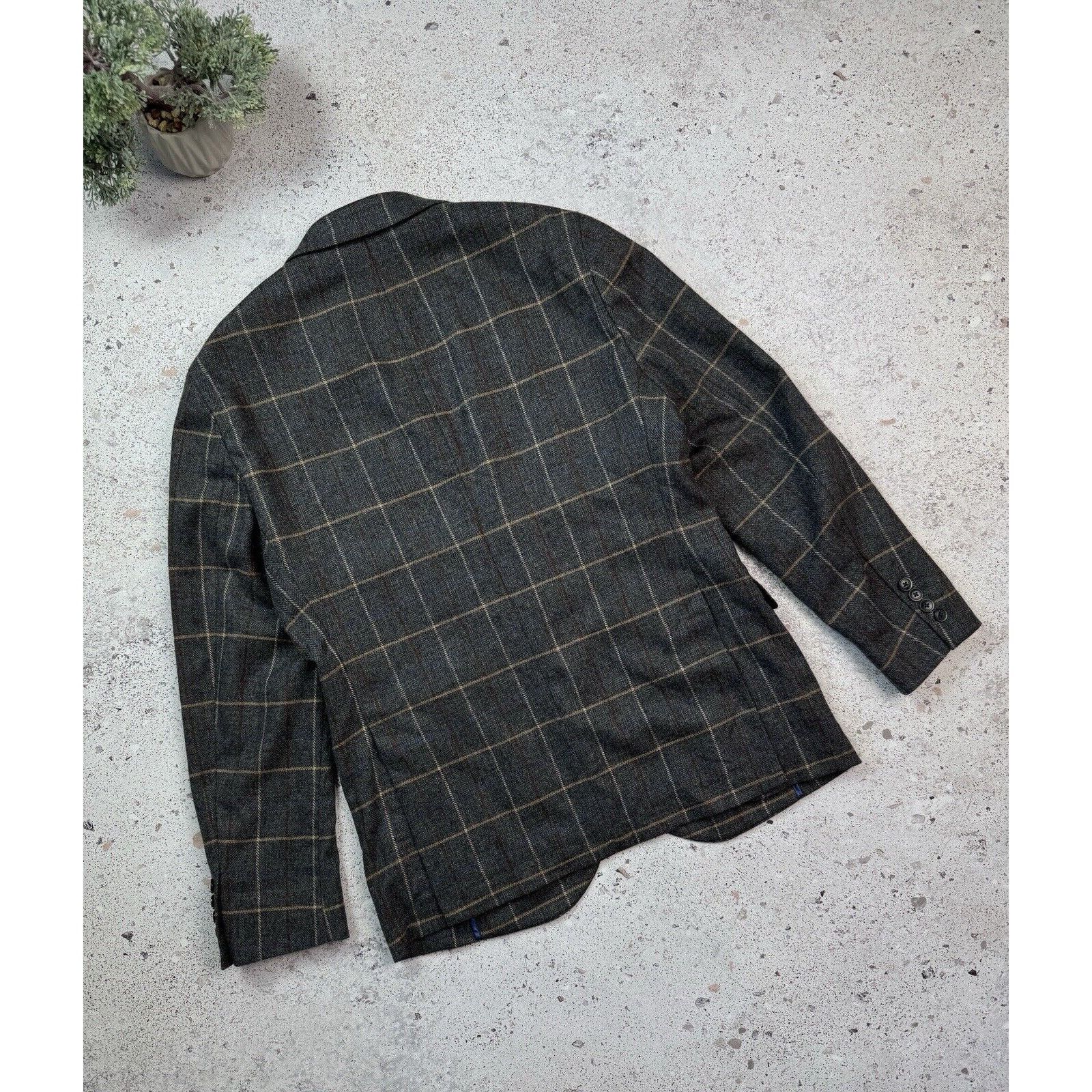Hackett Hackett London Light Wool Plaid Blazer Jacket Size 40(180) Size 40R - 15 Thumbnail