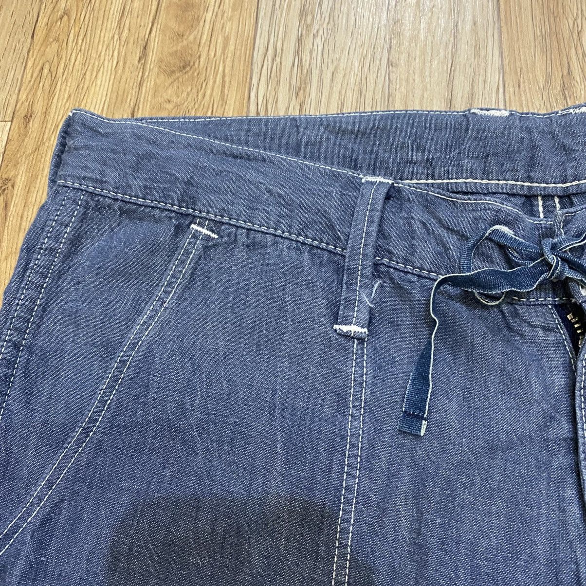 45rpm 2000s 45rpm Drawstring Linen Blue Short Pants Size US 29 - 5 Thumbnail