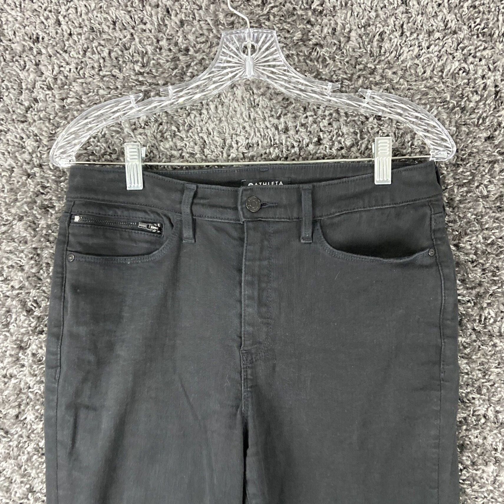 Athleta ATHLETA Black Straight Jeans Women's Size 8 Regular Size 30" / US 8 / IT 44 - 4 Thumbnail